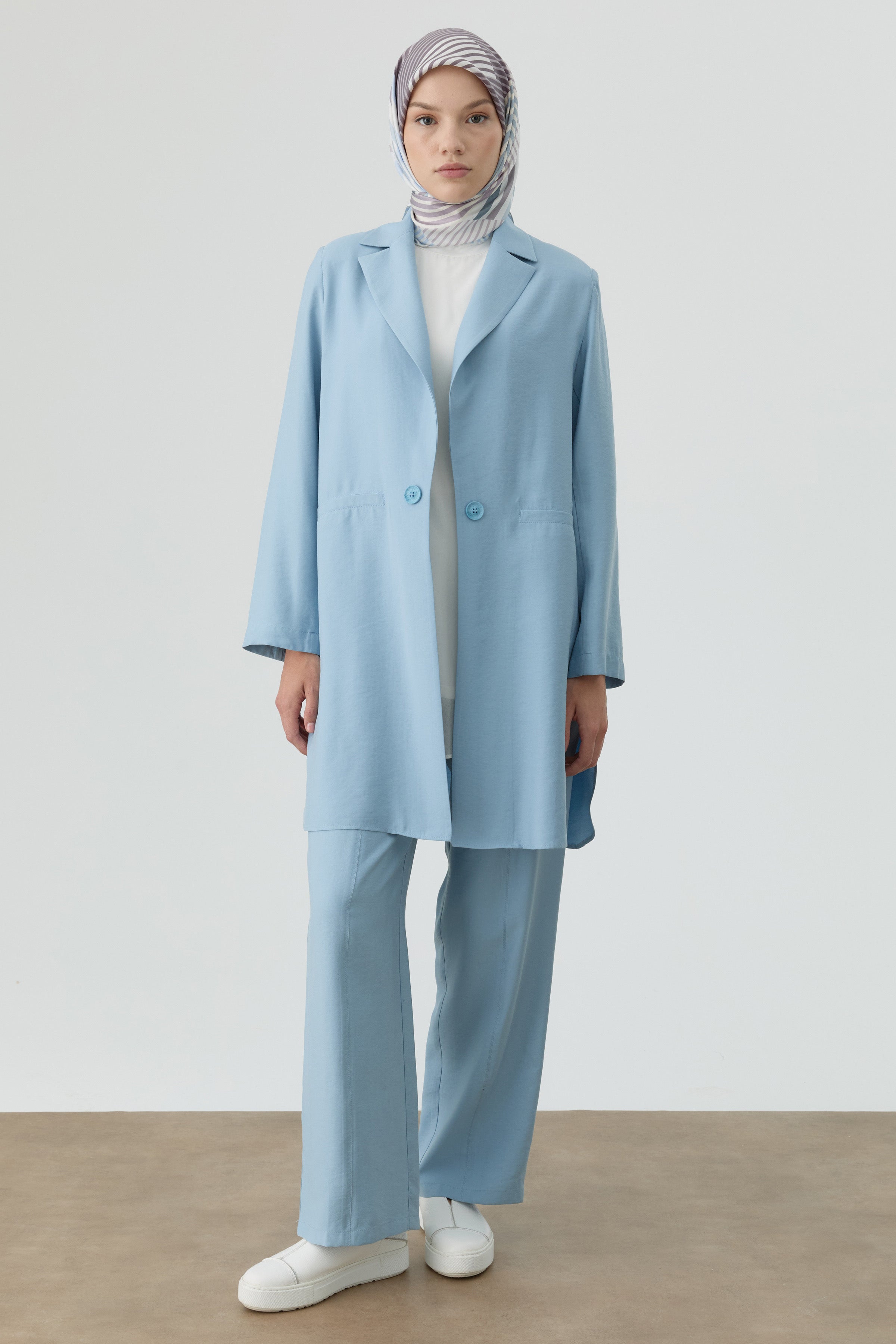 Kesik Detaylı Pantolon - Aqua TUGBA