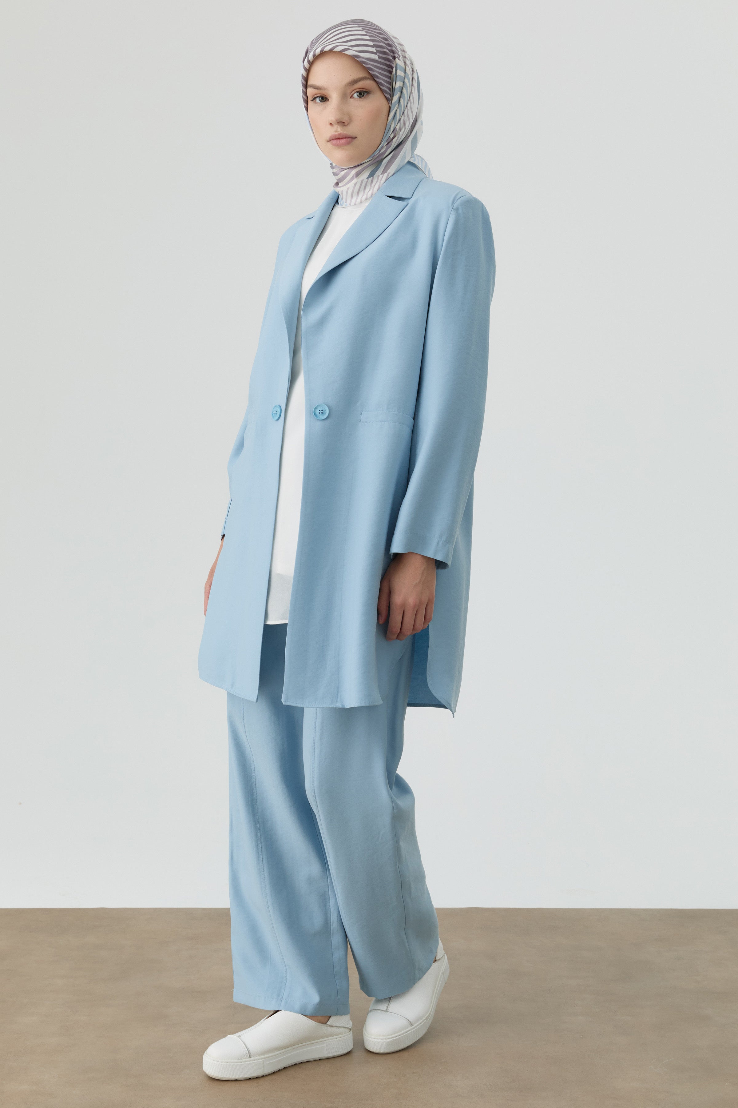 Kesik Detaylı Pantolon - Aqua TUGBA