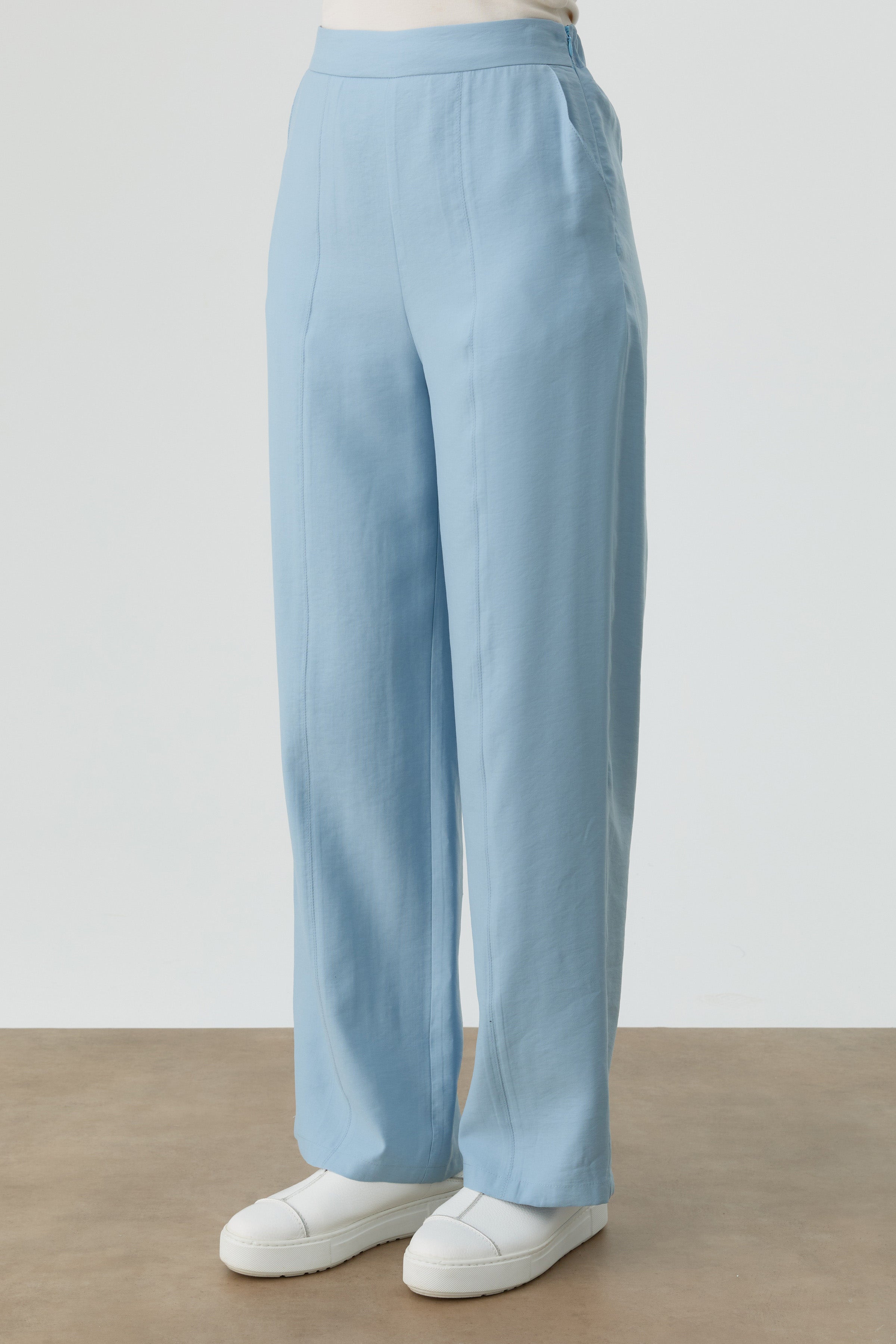 Kesik Detaylı Pantolon - Aqua TUGBA