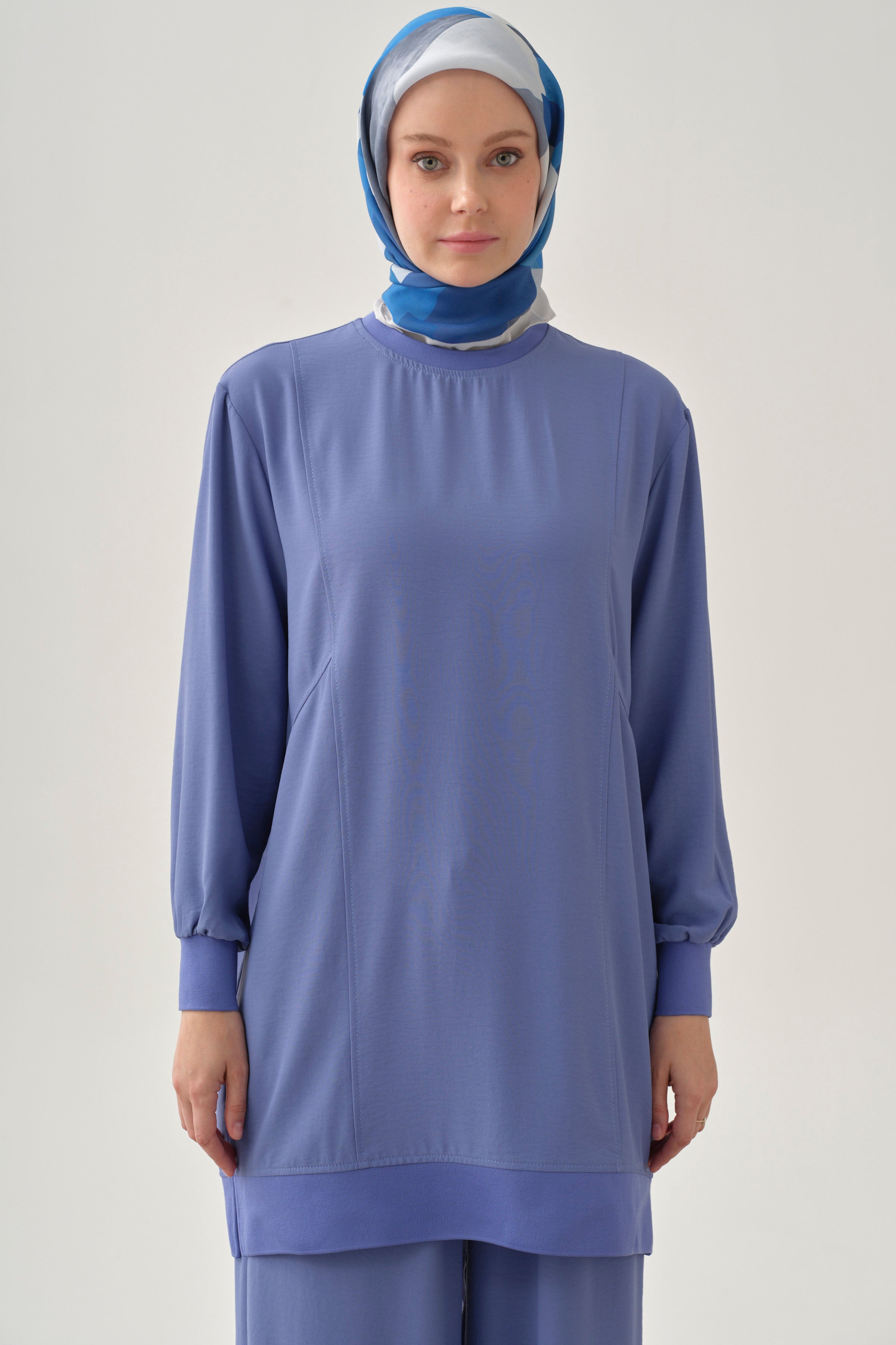 Kesik Detaylı Ribanalı Tunik - Havacı TUGBA