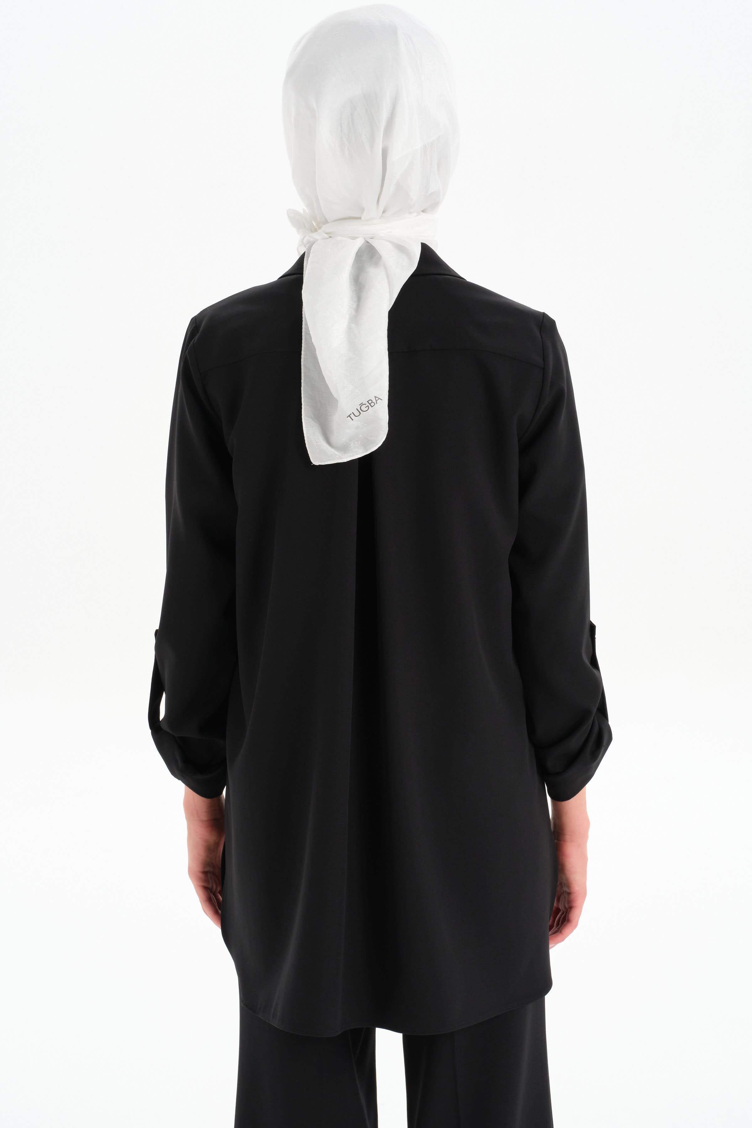 Kol Bant Detaylı Blazer Ceket - Siyah TUGBA