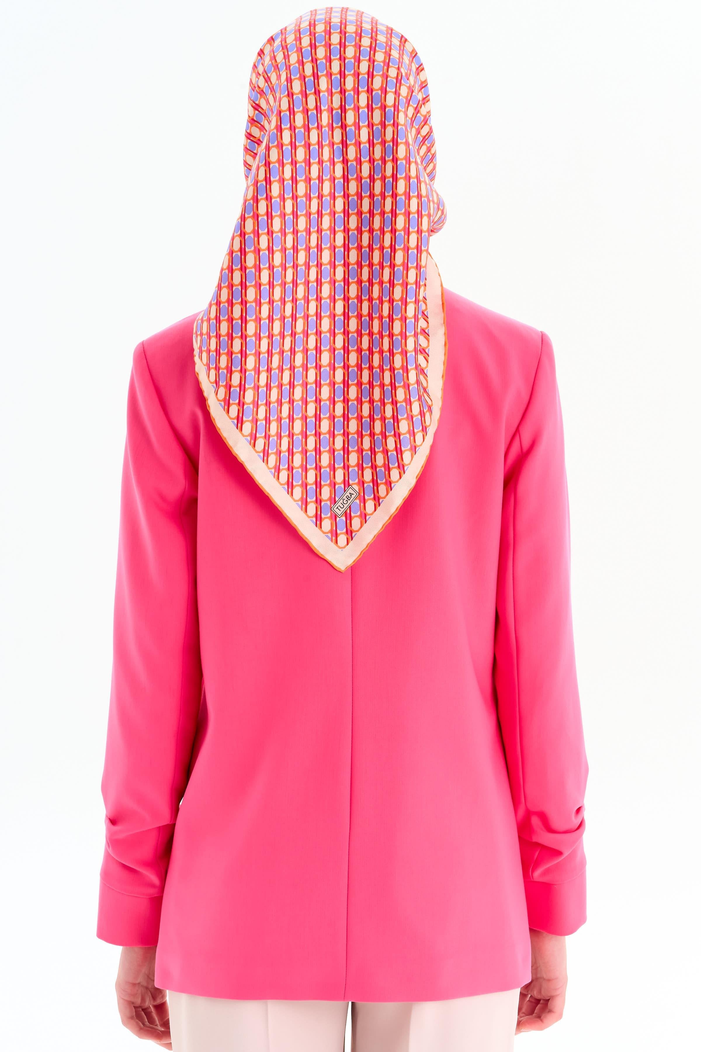 Kolları Büzgülü Tek Düğmeli Basic Ceket - Pembe TUGBA