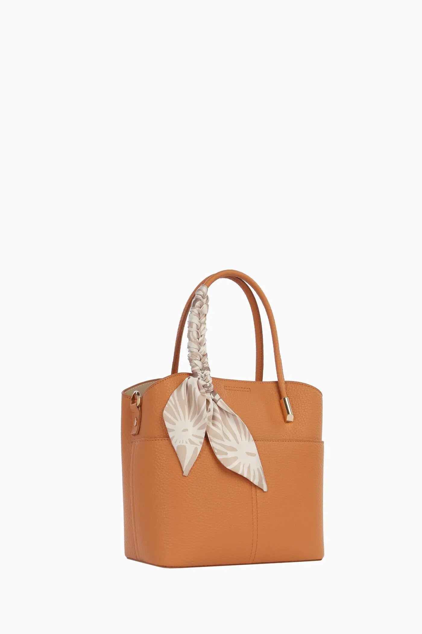 Kolon Askılı Fularlı Çanta - Açık Kahve TUGBA