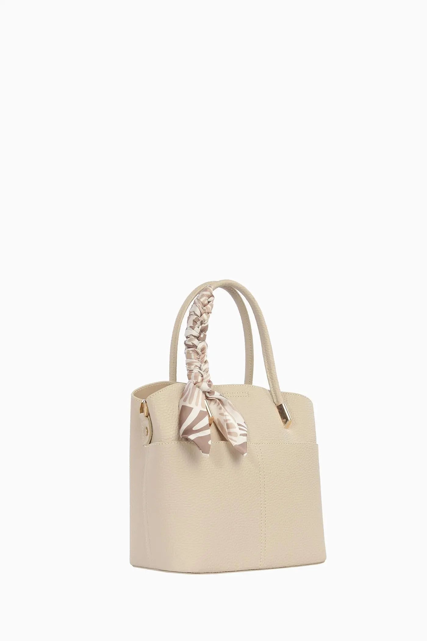 Kolon Askılı Fularlı Çanta - Bej TUGBA