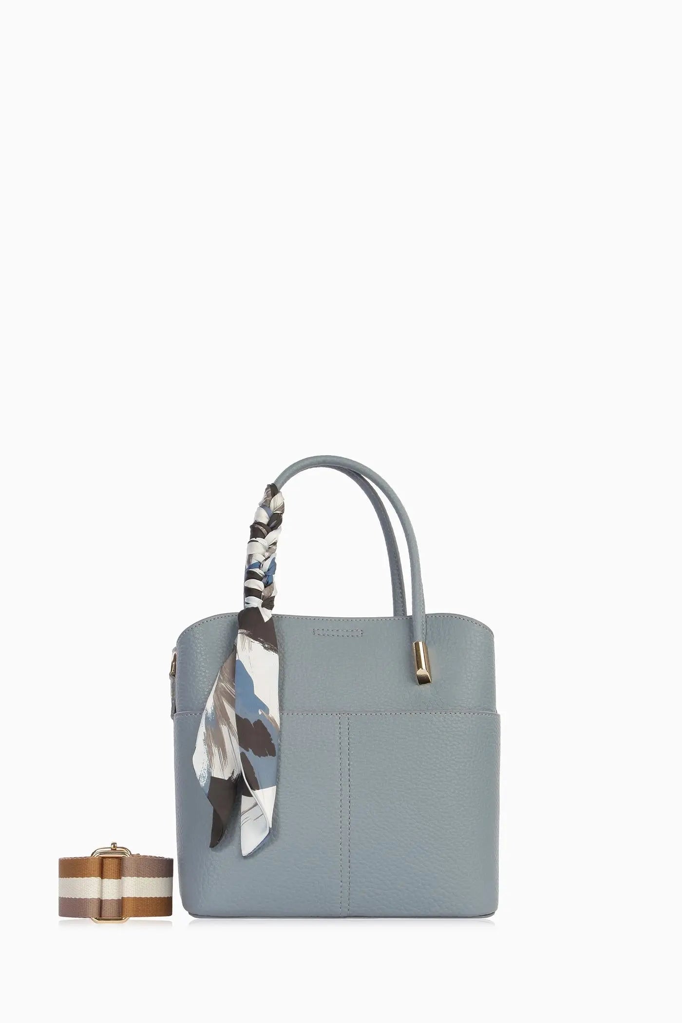 Kolon Askılı Fularlı Çanta - Mavi TUGBA