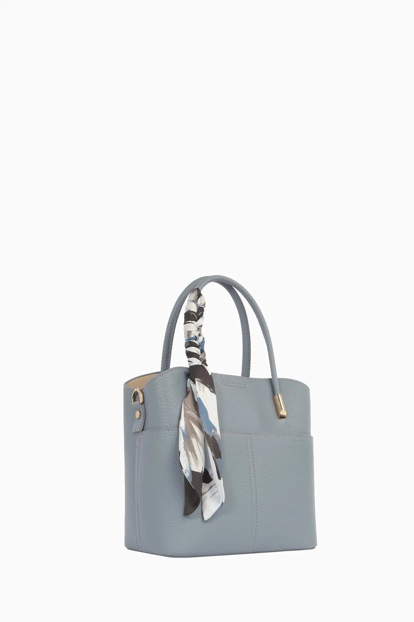 Kolon Askılı Fularlı Çanta - Mavi TUGBA