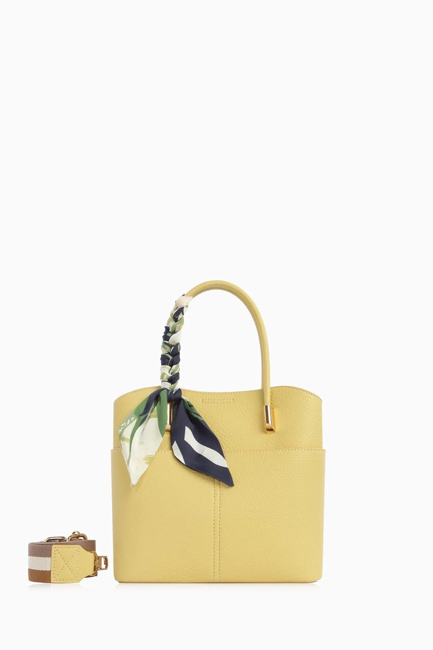 Kolon Askılı Fularlı Çanta - Sarı TUGBA