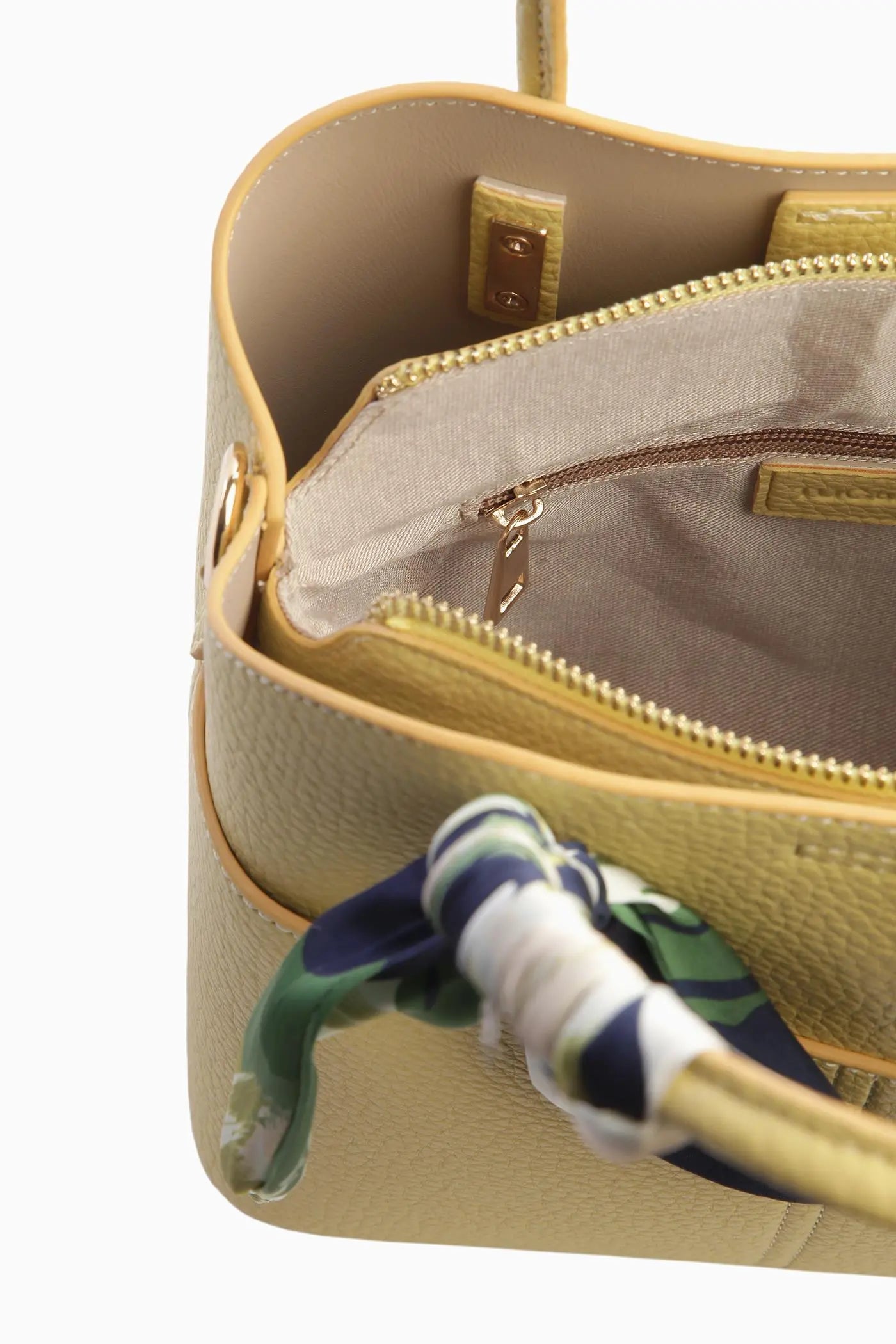 Kolon Askılı Fularlı Çanta - Sarı TUGBA