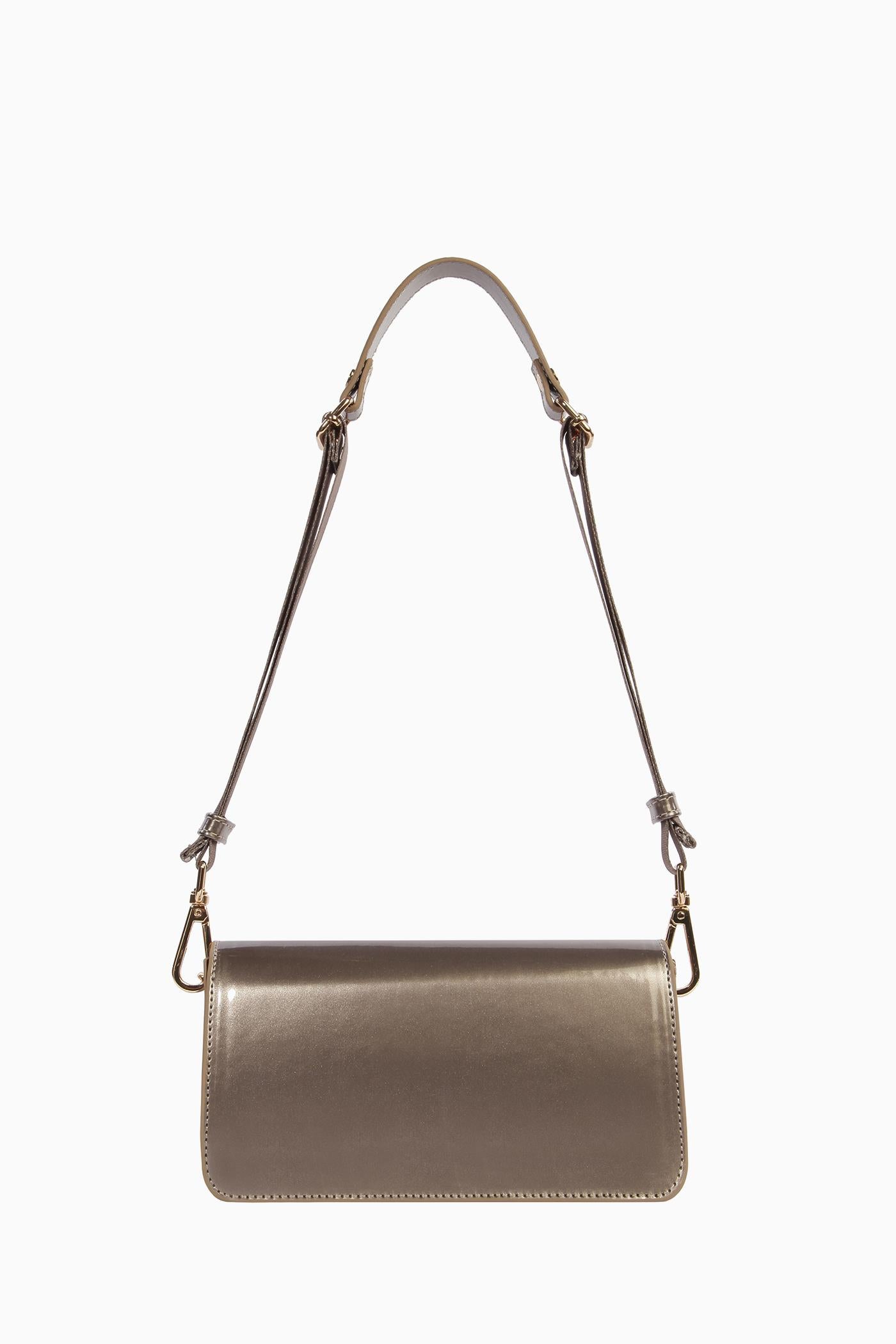 Kolon Kulplu Mini Flap Çanta - Antrasit TUGBA