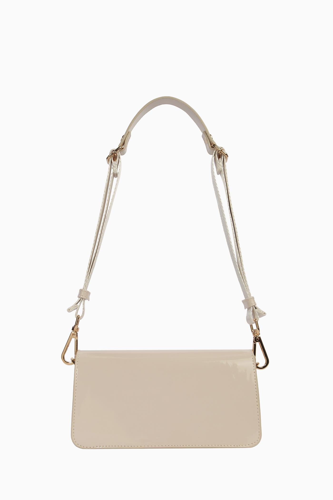 Kolon Kulplu Mini Flap Çanta - Bej TUGBA