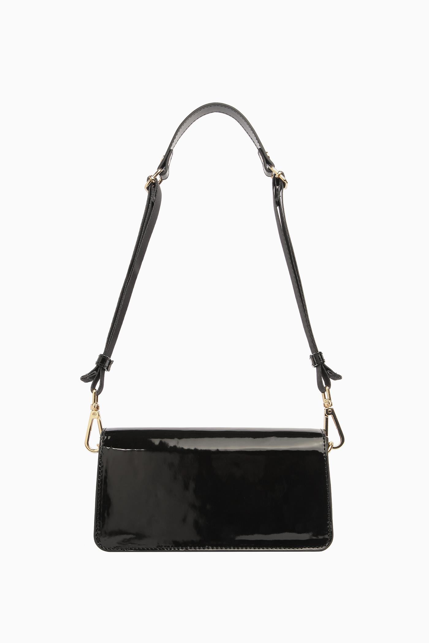 Kolon Kulplu Mini Flap Çanta - Siyah TUGBA