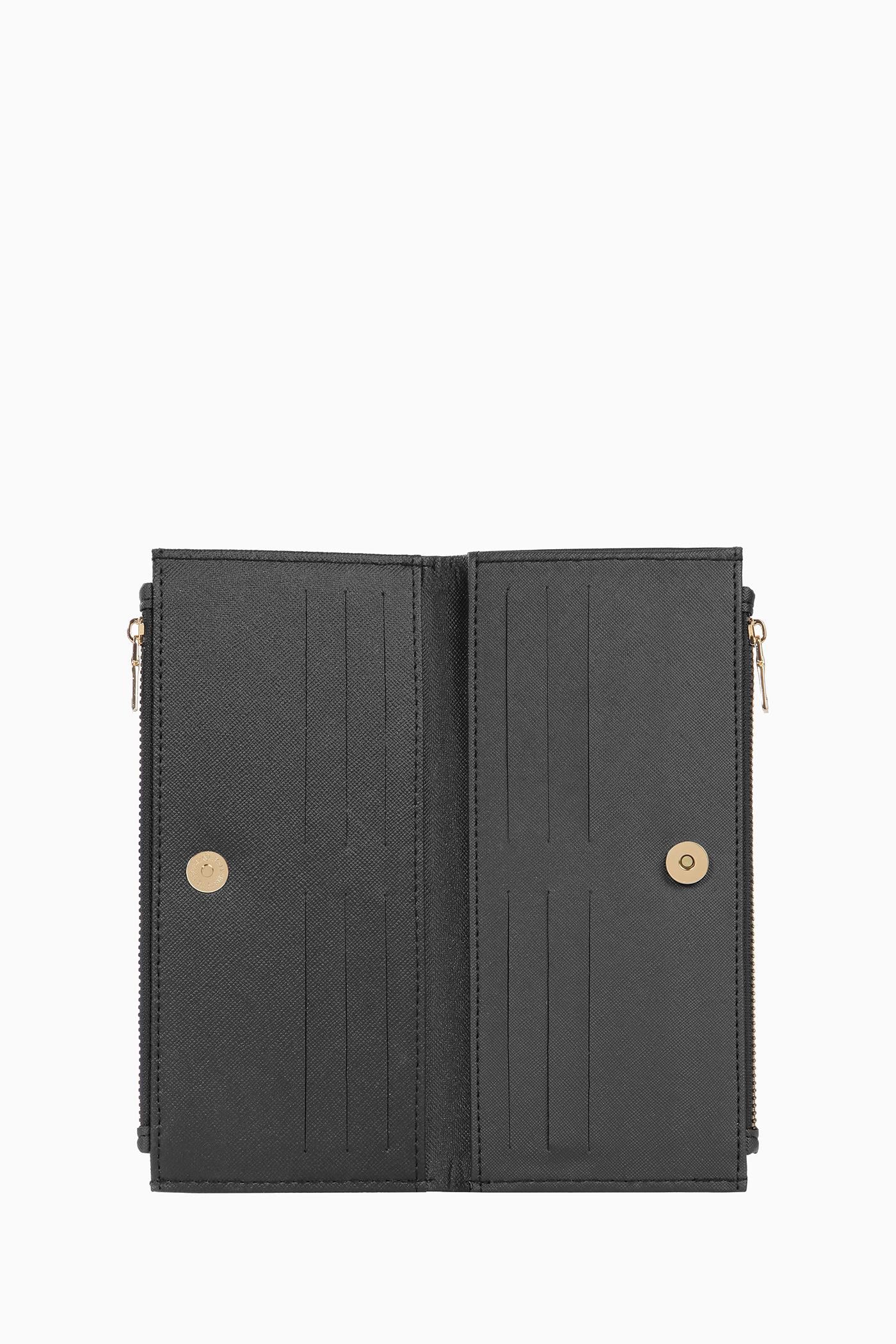 Krokodil Cüzdan Kartlık - Siyah TUĞBA