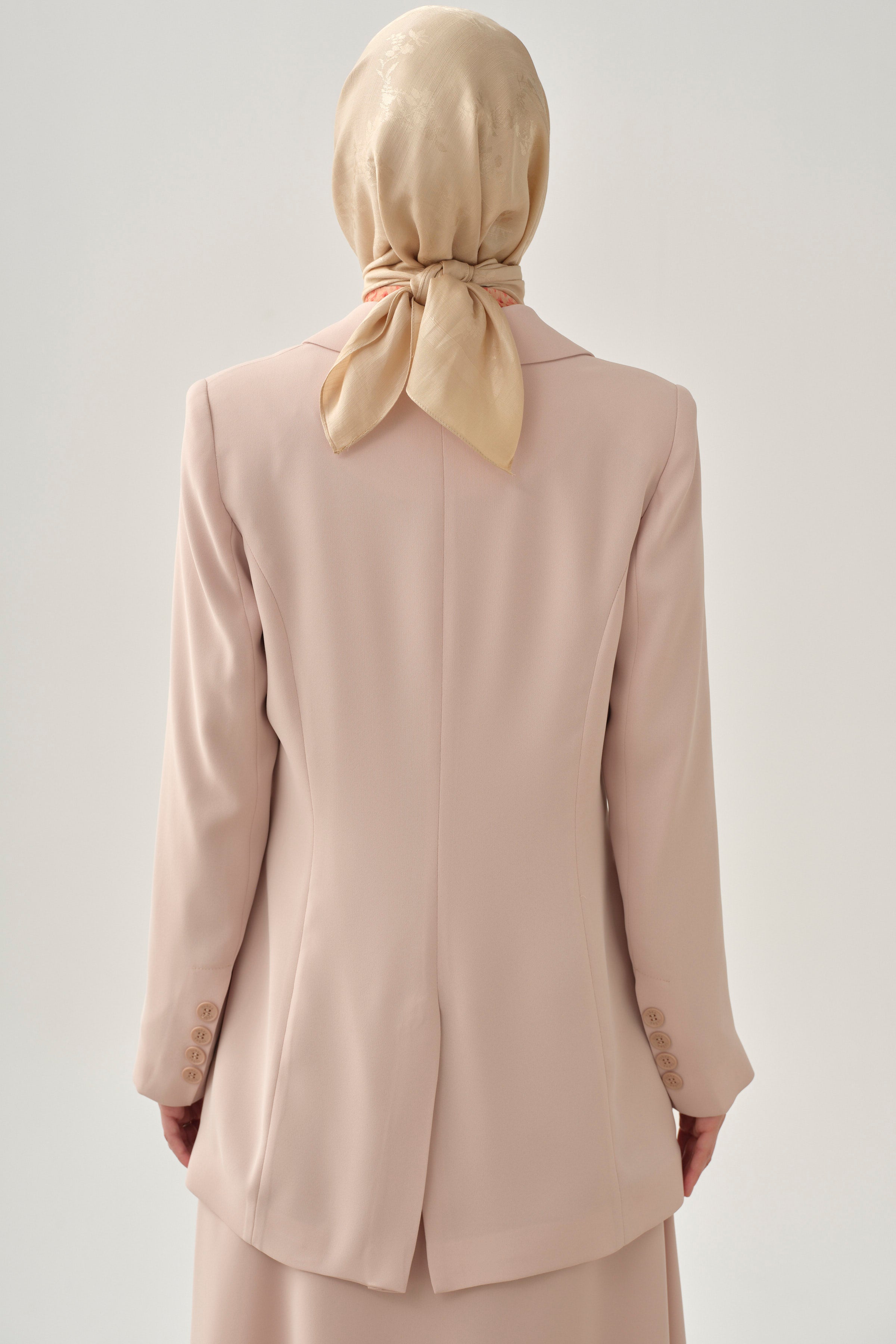 Kruvaze Basic Ceket - Bej TUGBA