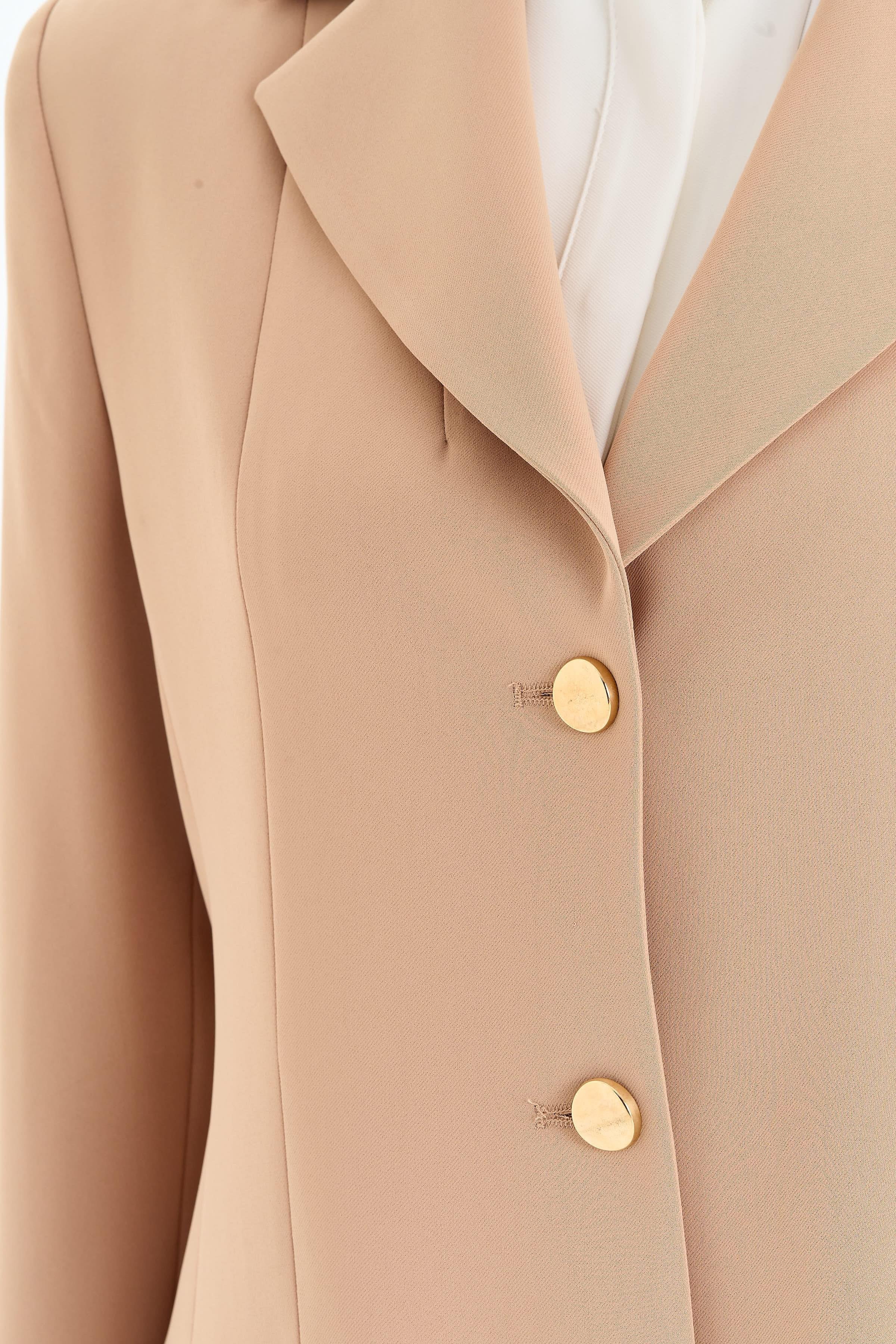 Kuplu Blazer Ceket - Bej TUGBA