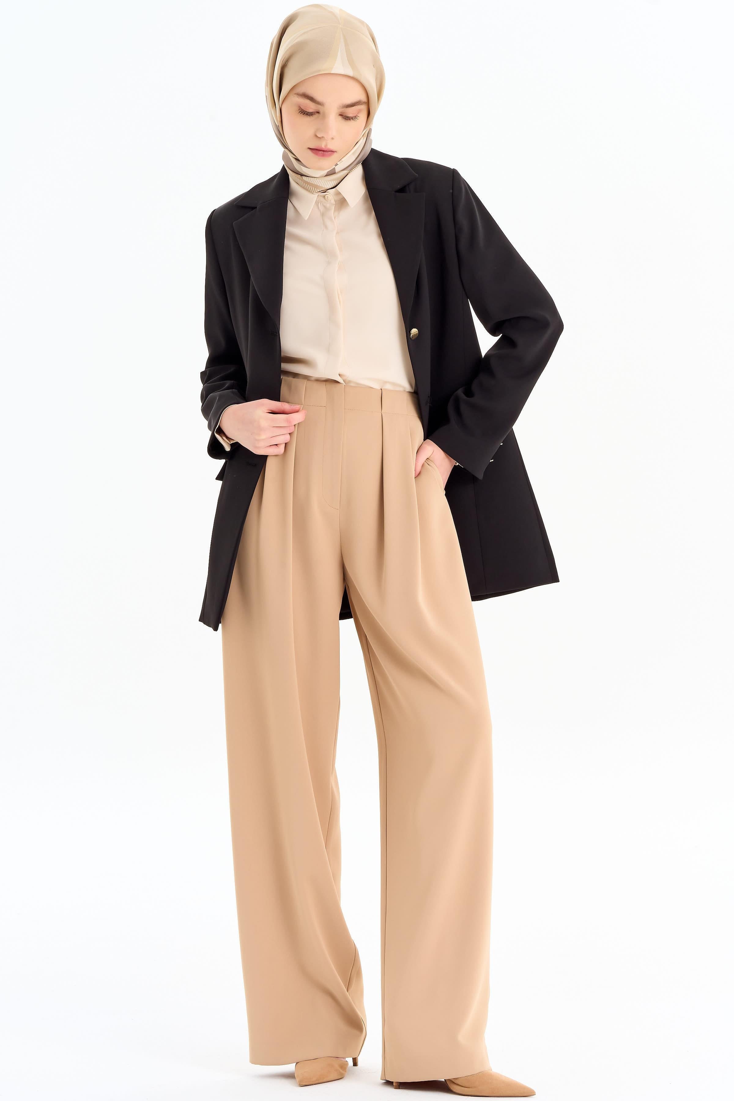 Kuplu Blazer Ceket - Siyah TUGBA