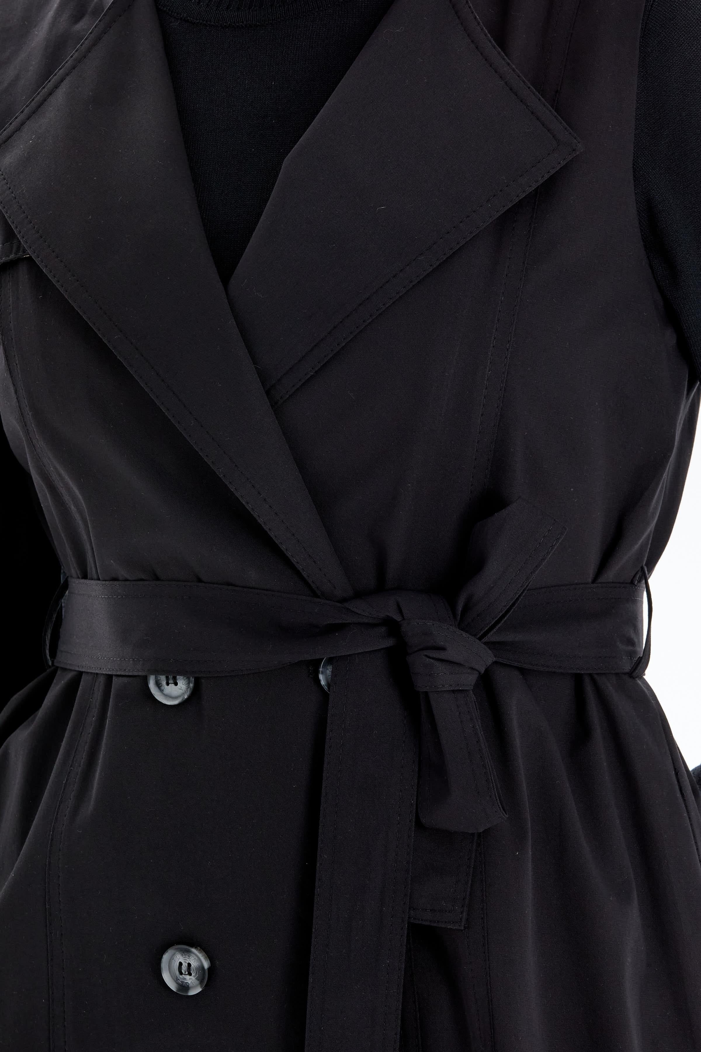 Leopar Garnili Yırtmaç Detaylı Yelek - Siyah TUGBA