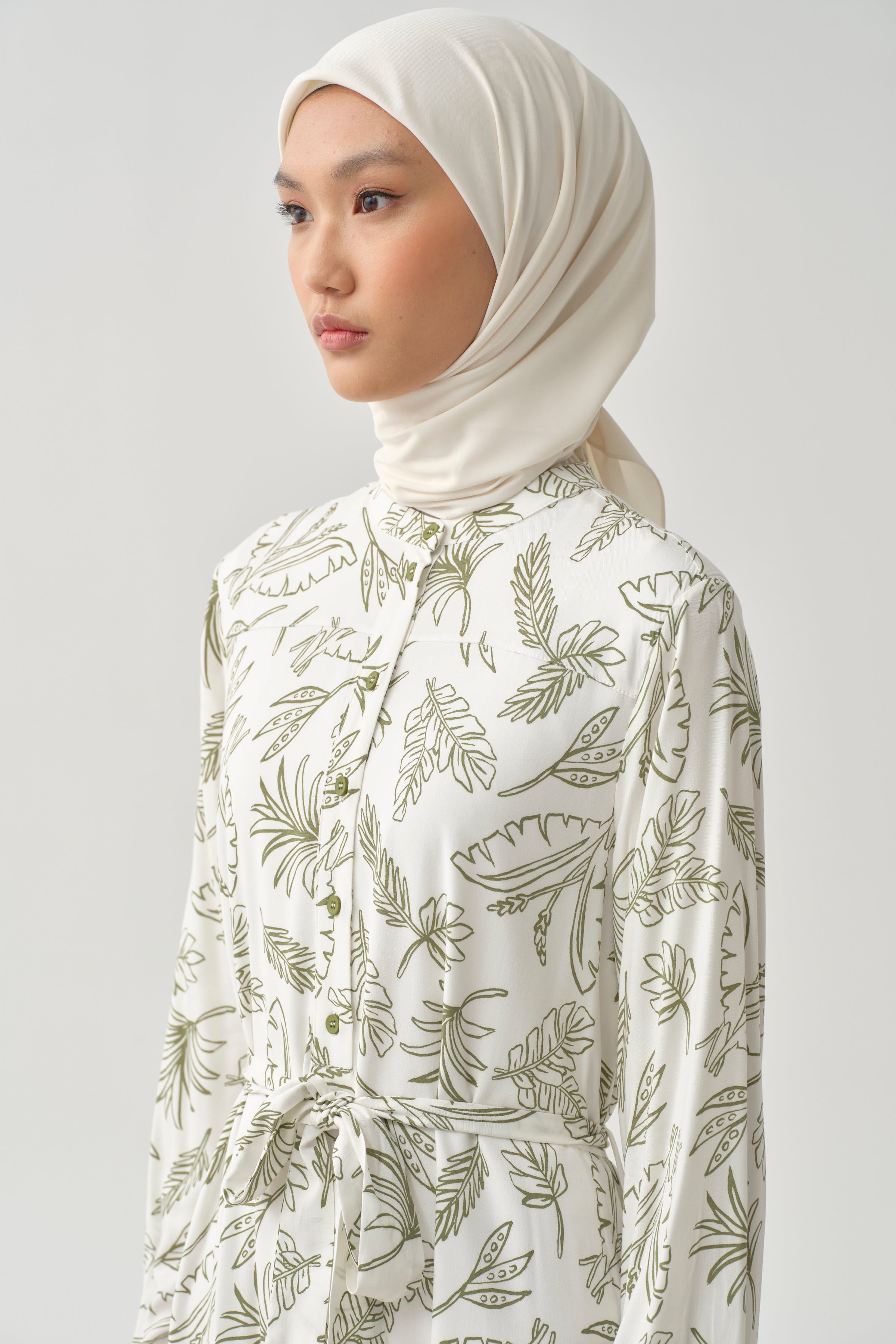 Medine İpeği Eşarp - Krem TUGBA