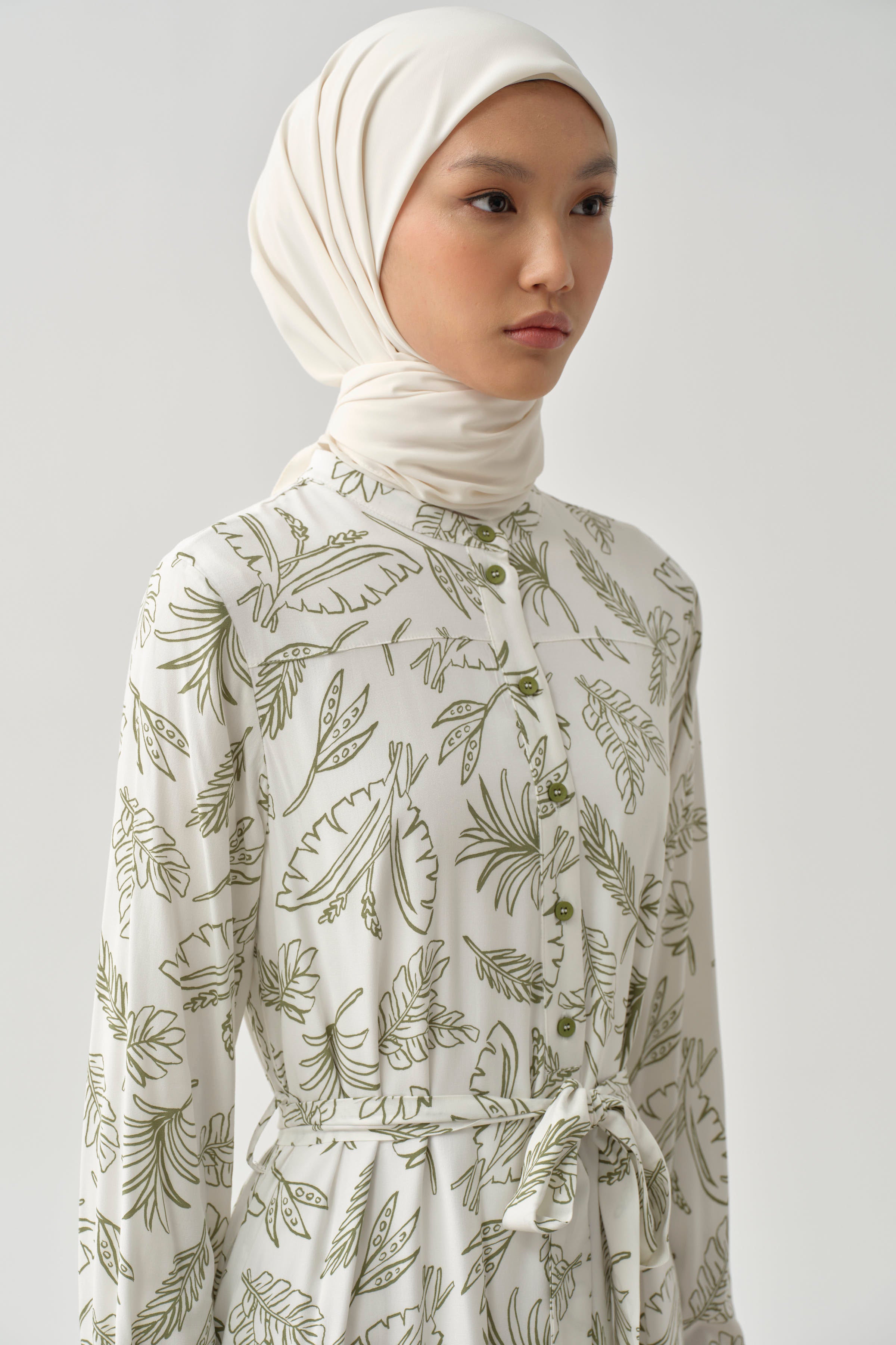 Medine İpeği Eşarp - Krem TUGBA