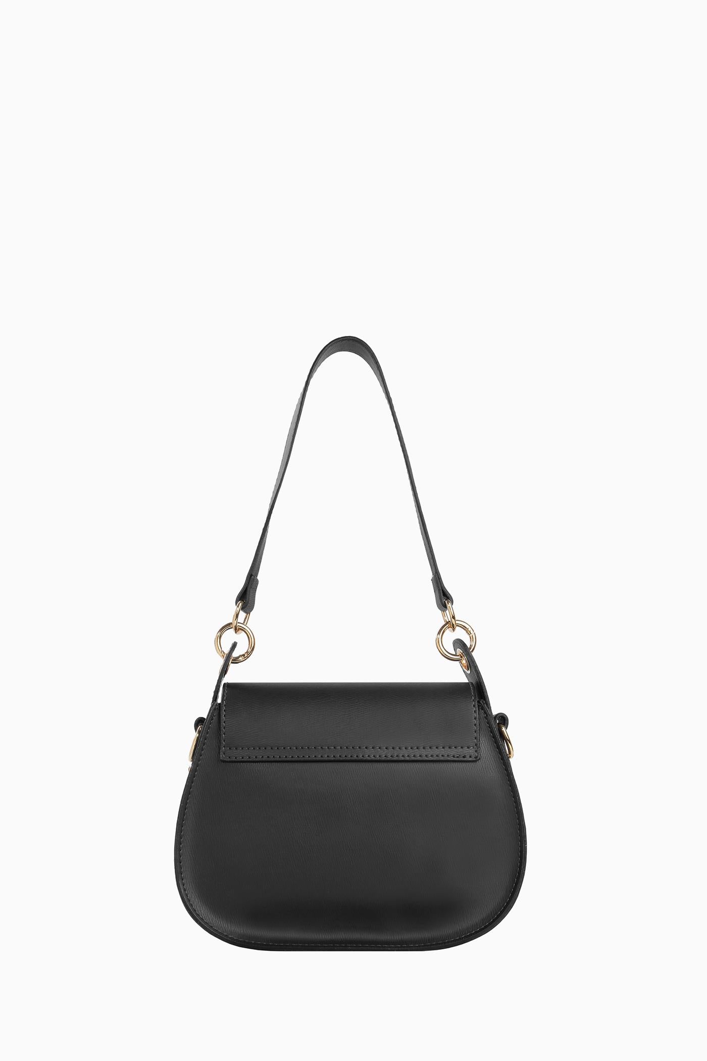 Metal Aksesuarlı Çanta - Siyah TUGBA