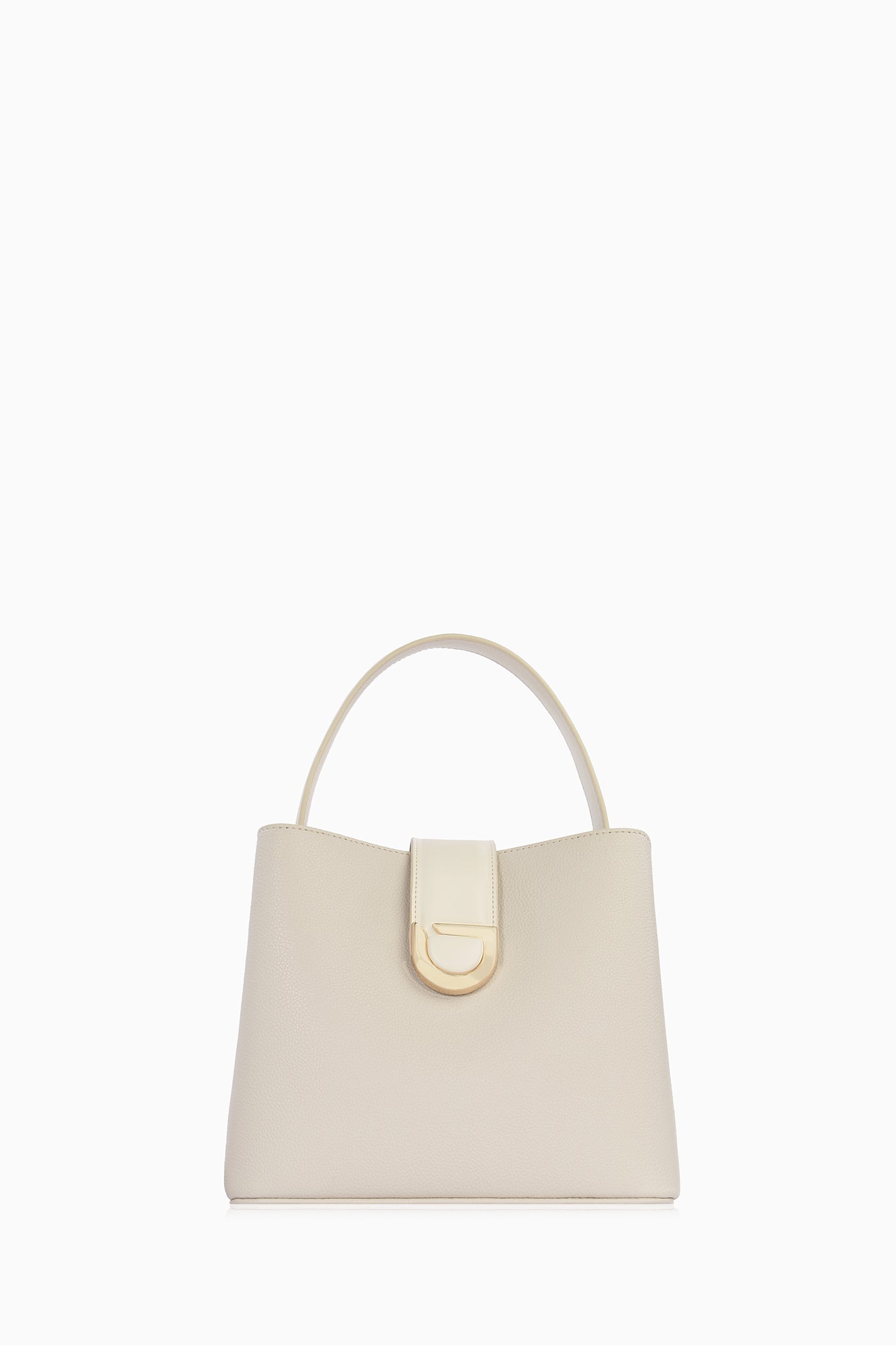 Metal Aksesuarlı Kol Çantası - Bej TUGBA