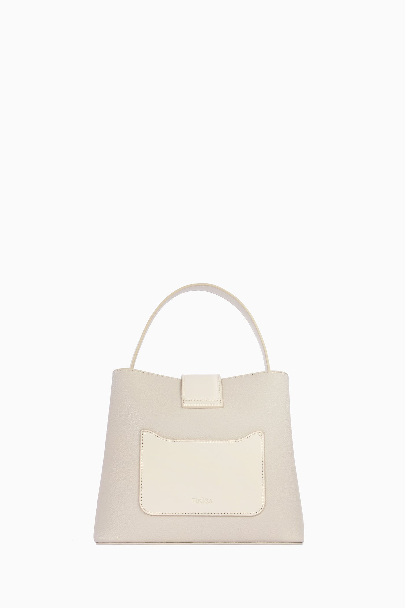 Metal Aksesuarlı Kol Çantası - Bej TUGBA