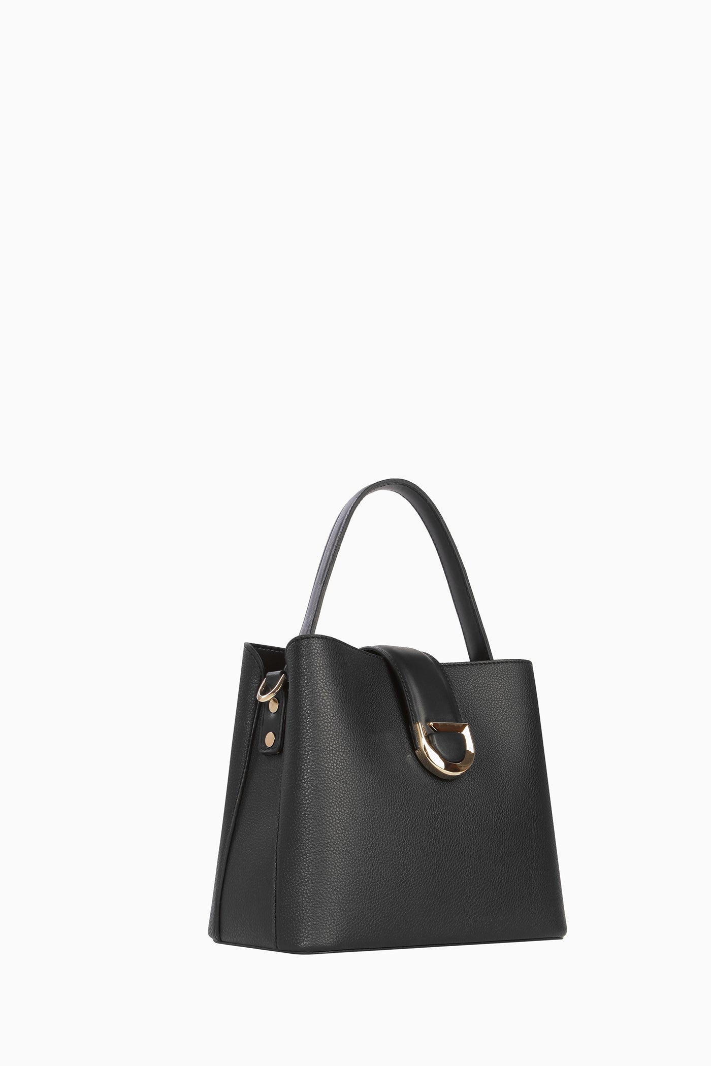 Metal Aksesuarlı Kol Çantası - Siyah TUGBA