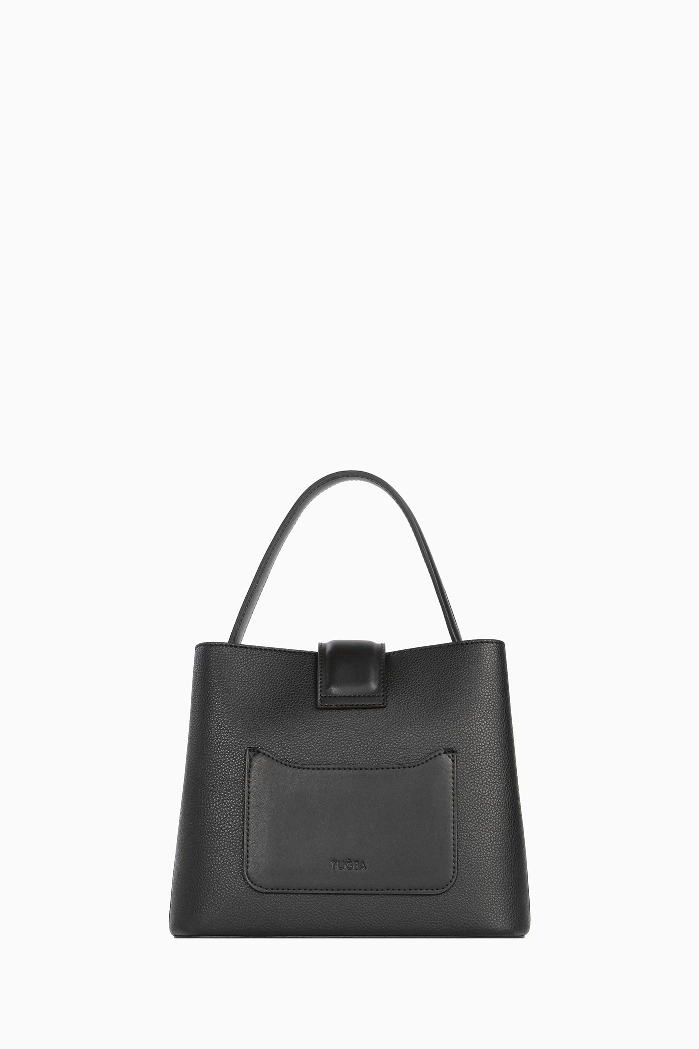 Metal Aksesuarlı Kol Çantası - Siyah TUGBA