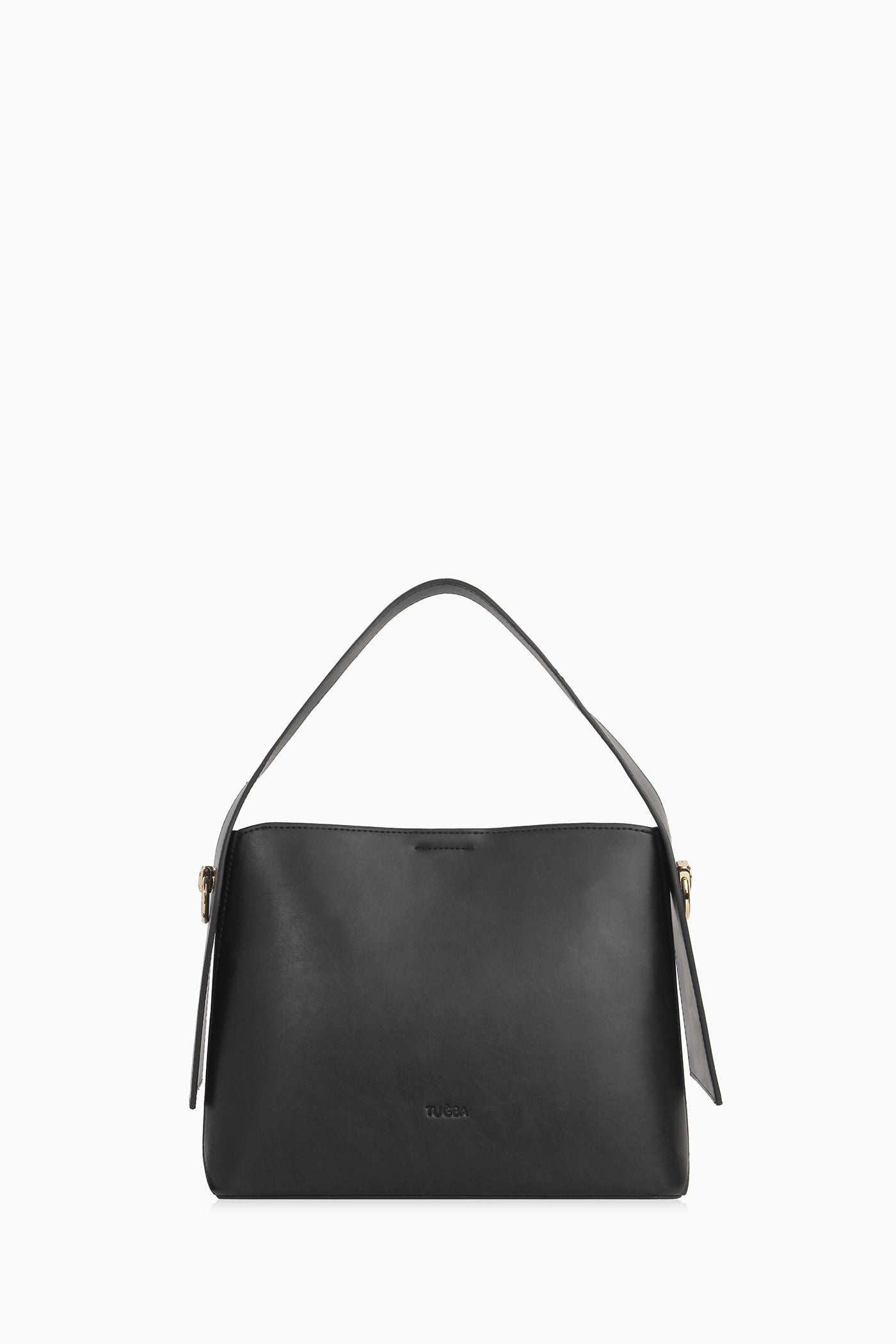 Metal Aksesuarlı Kol Çantası - Siyah TUGBA