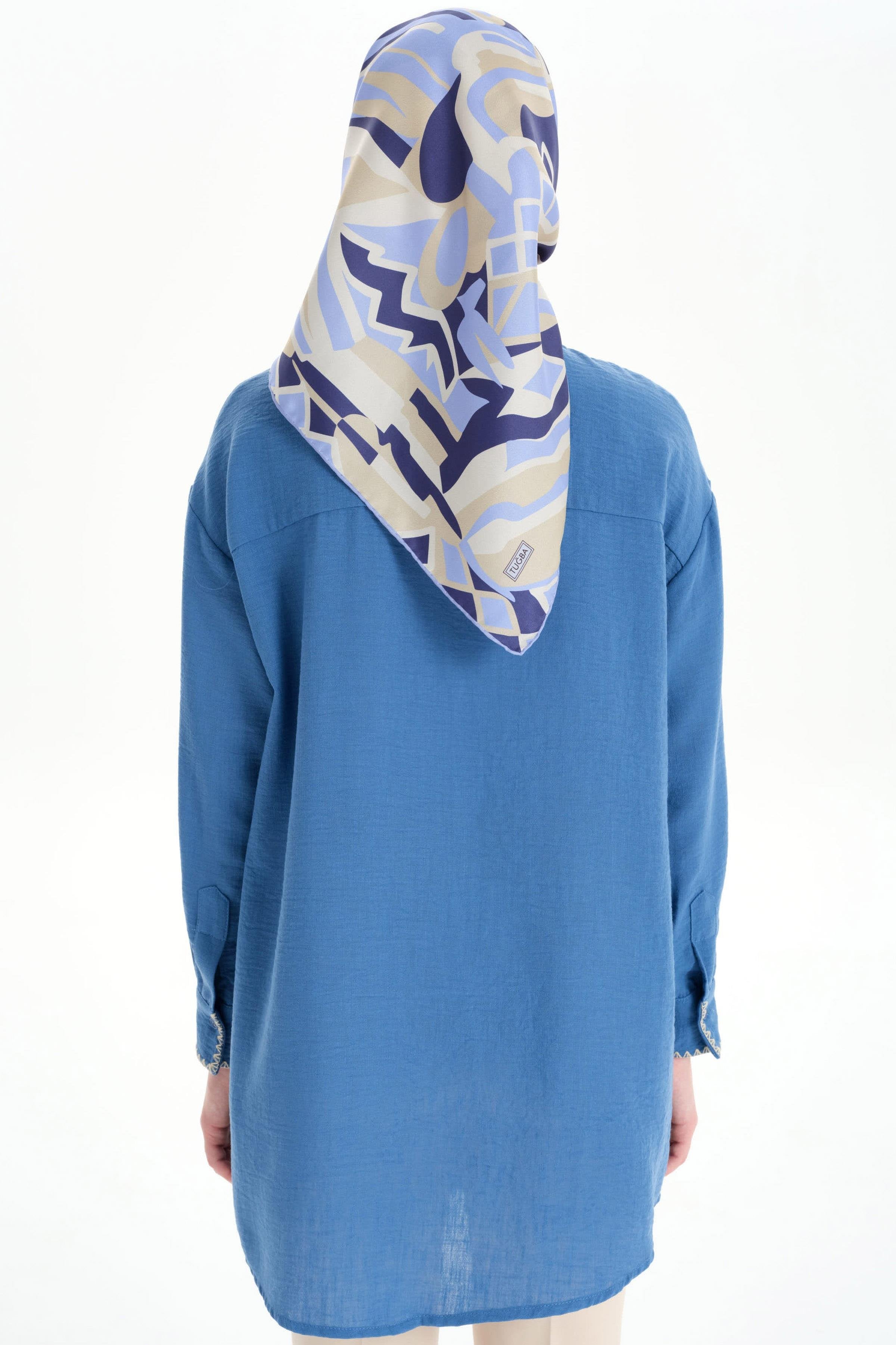 Nakış Detaylı Tunik - İndigo TUGBA