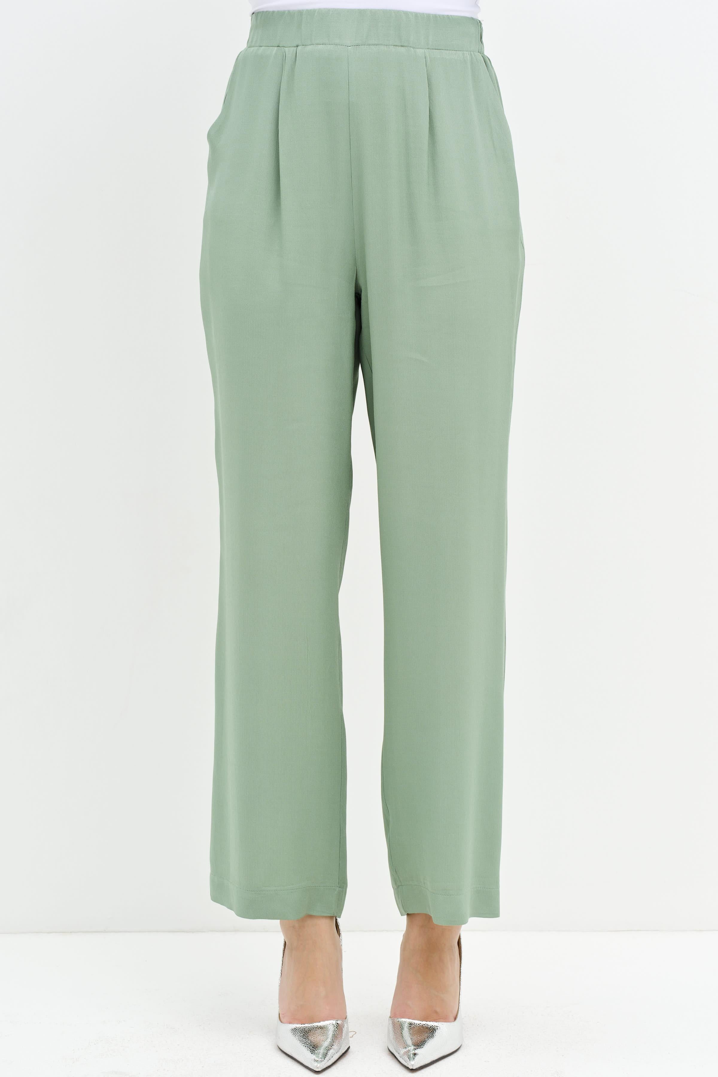 Nakış İşlemeli Tunik Pantolon Takım - Mint TUGBA