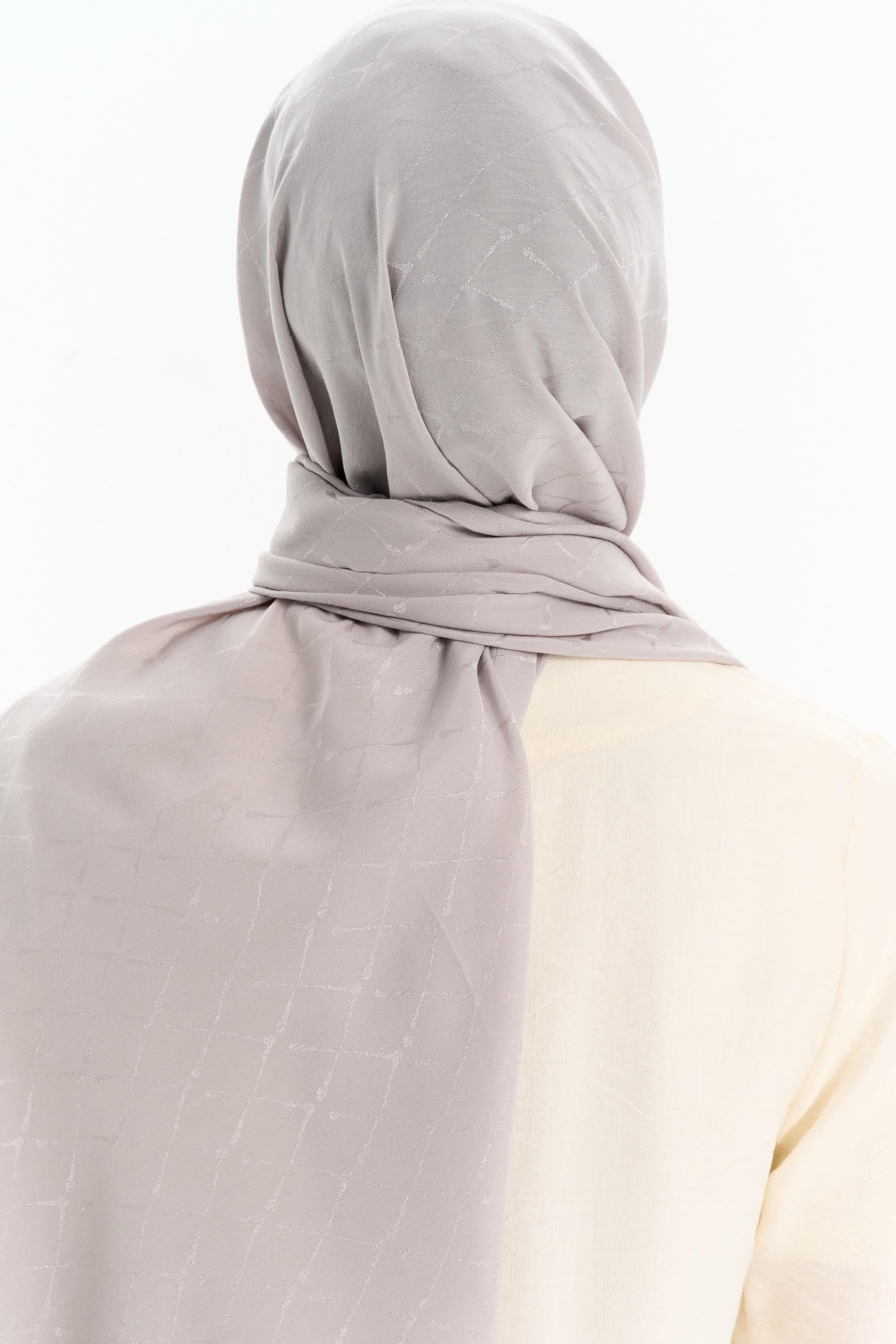 Natural Desenli Şal - Gri TUGBA