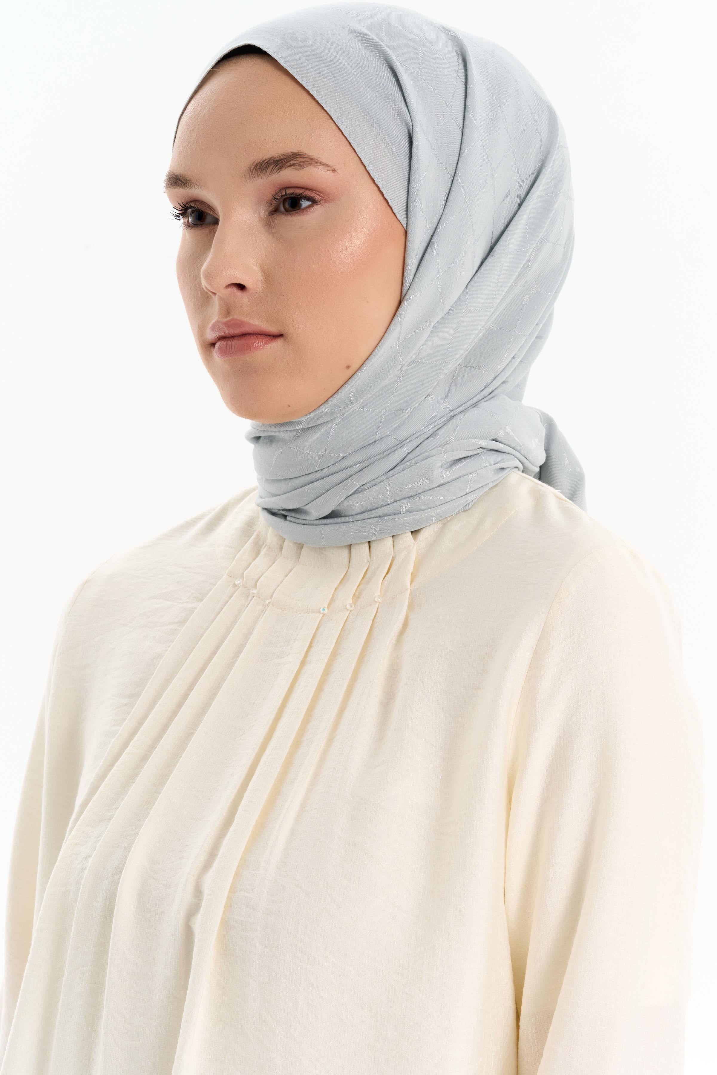 Natural Desenli Şal - Gümüş TUGBA