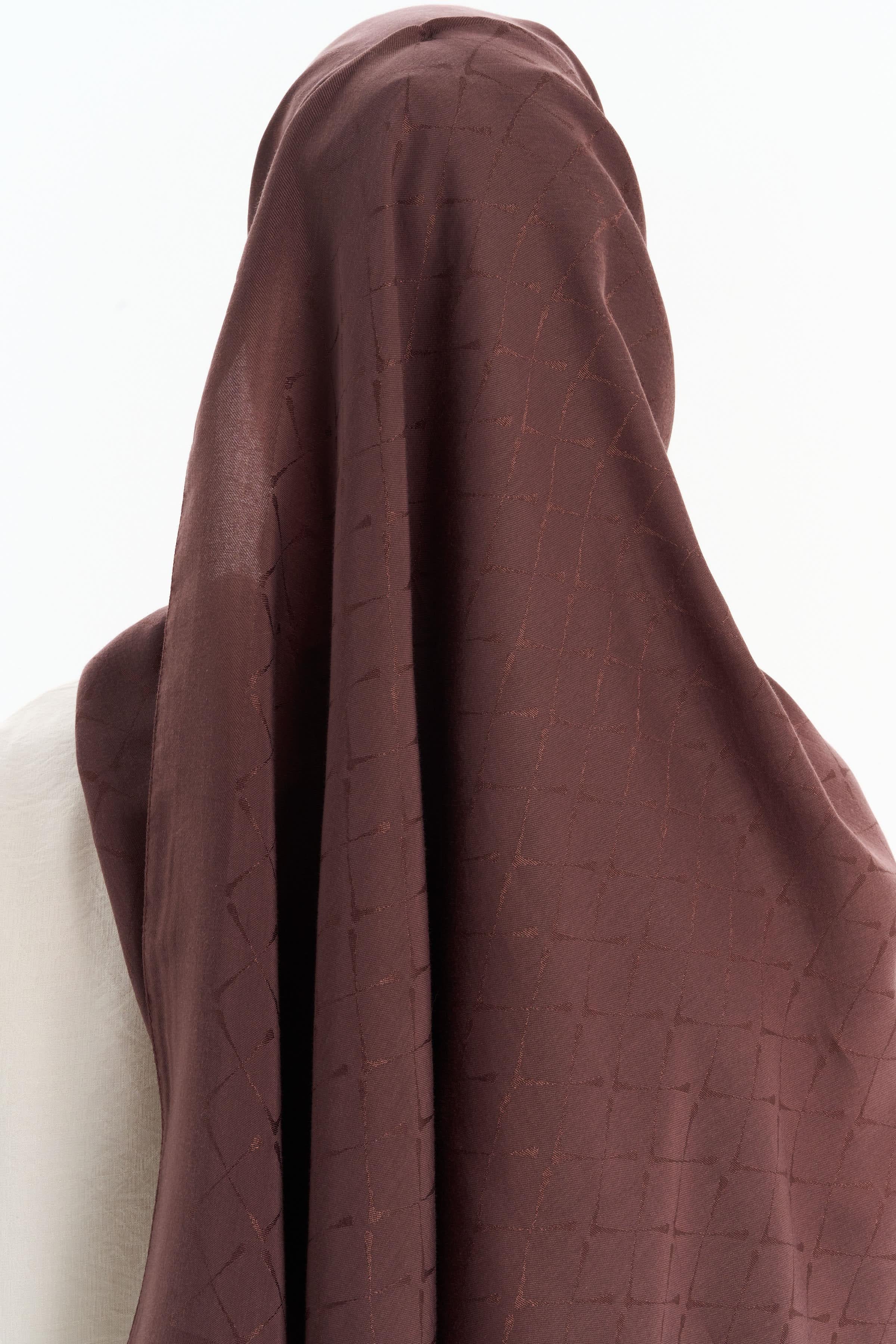 Natural Desenli Şal - Kahve TUGBA