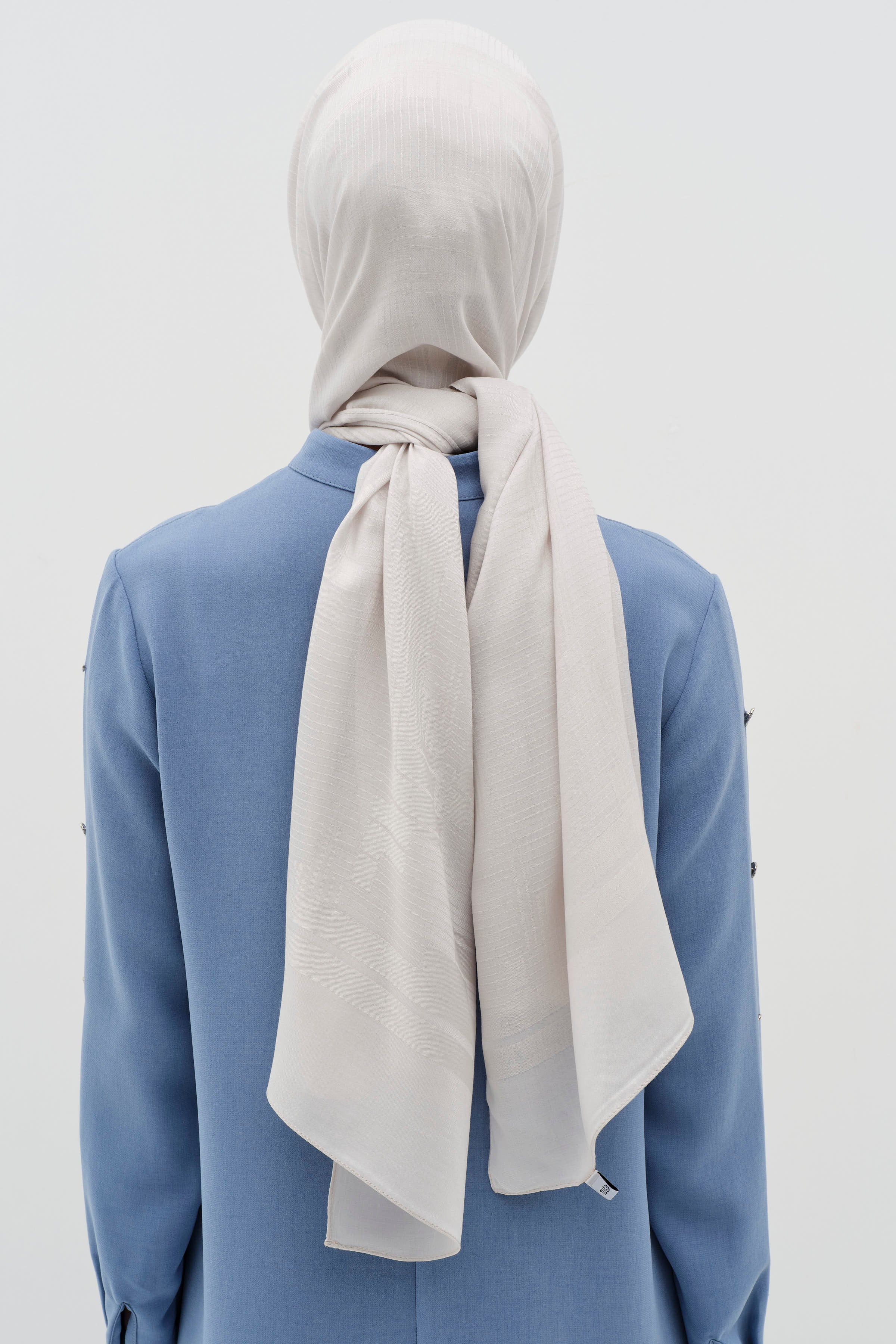 Natural Geometrik Desen Şal - Gri TUGBA