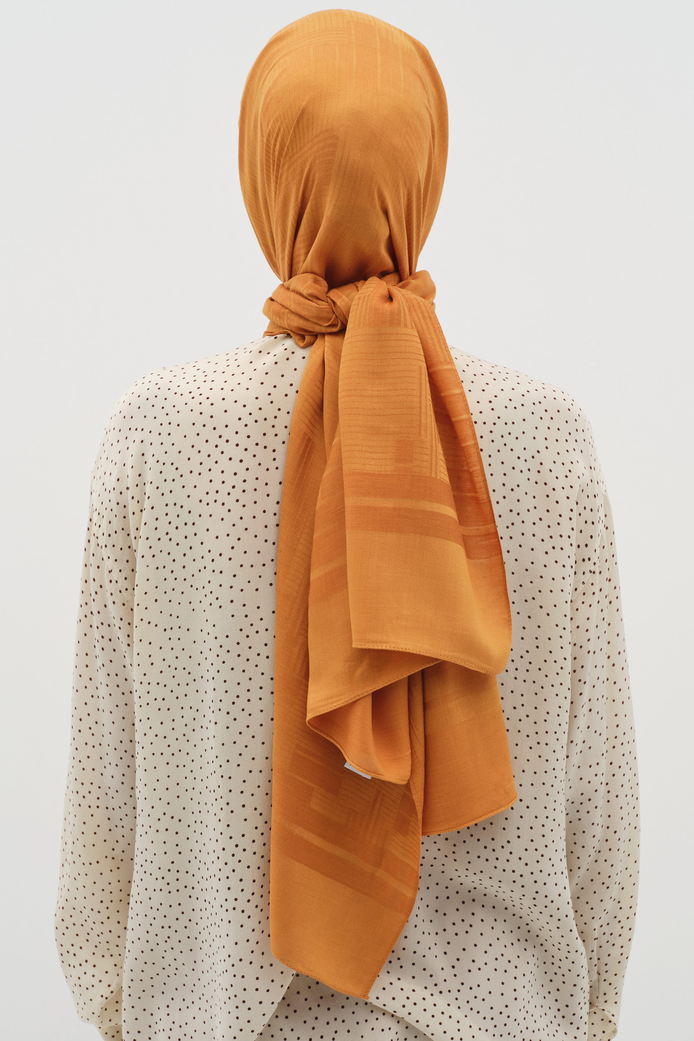 Natural Geometrik Desen Şal - Taba TUĞBA