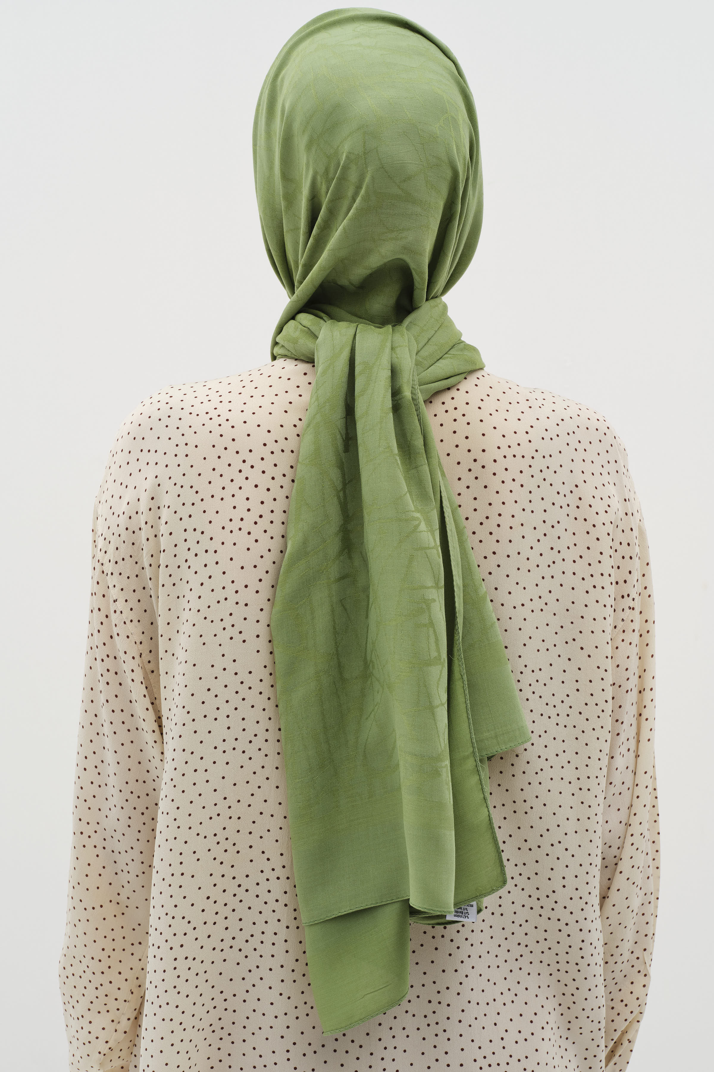 Natural Karışık Desen Şal - Göl Yeşili TUGBA