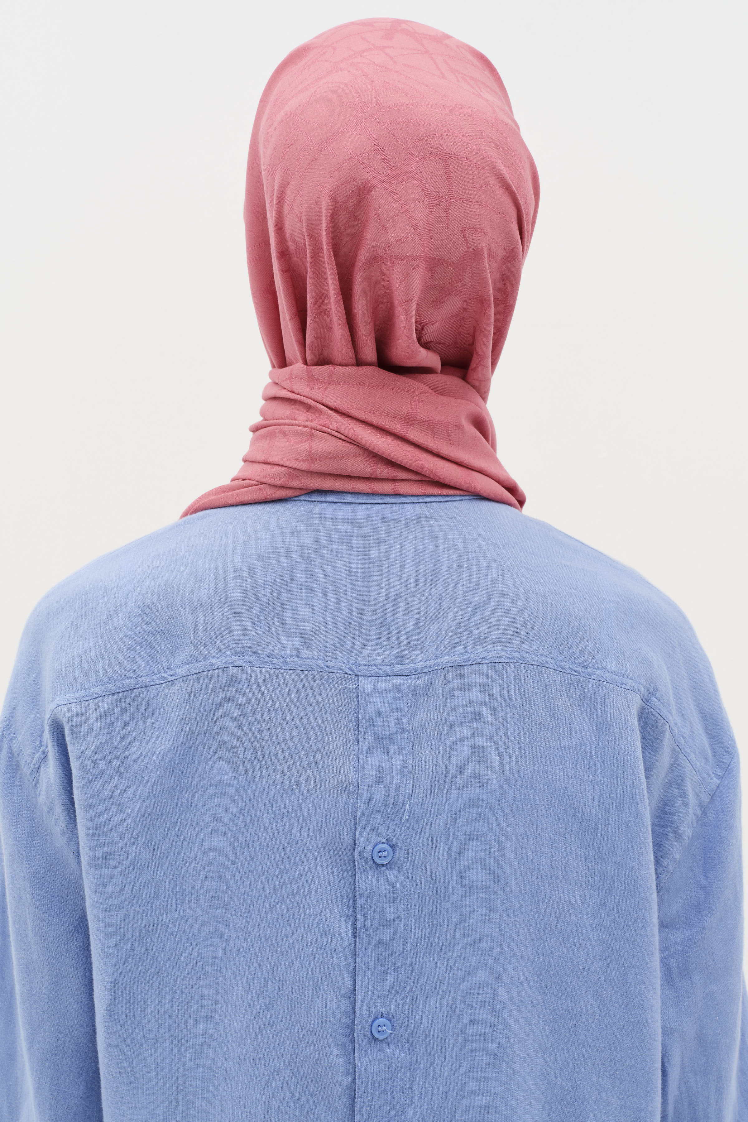 Natural Karışık Desen Şal - Gül Kurusu TUGBA