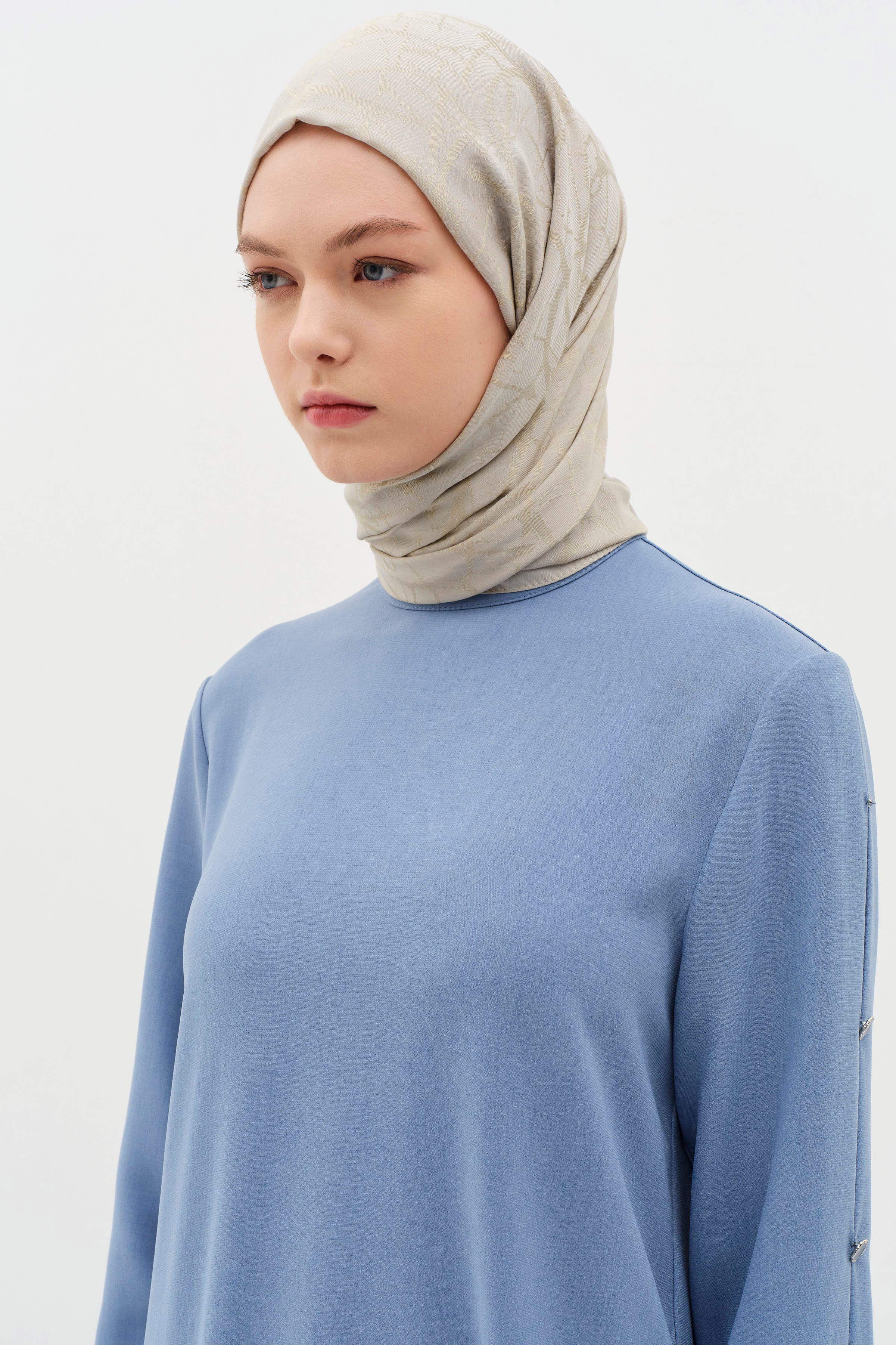 Natural Karışık Desen Şal - Haki TUGBA