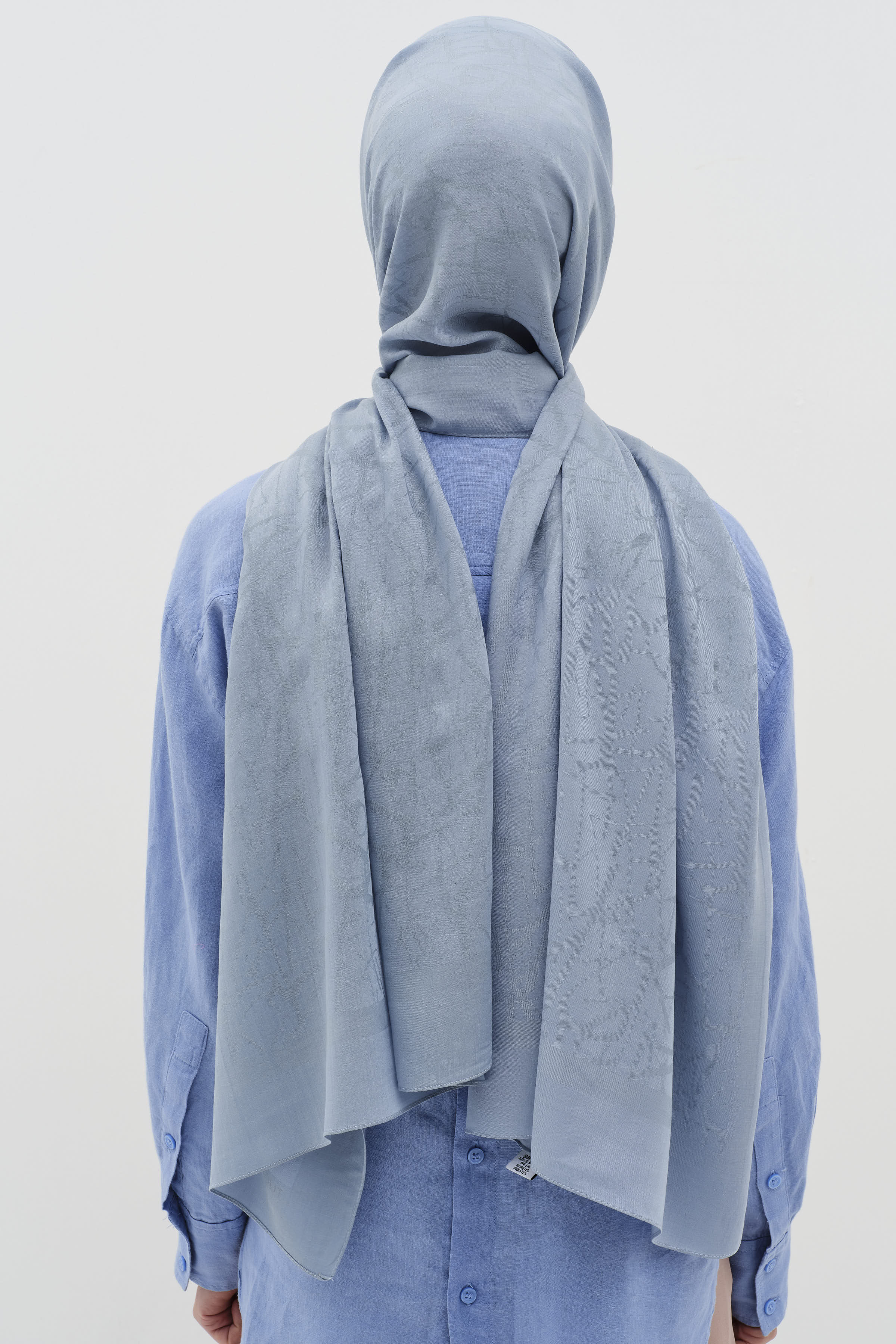 Natural Karışık Desen Şal - İndigo TUĞBA