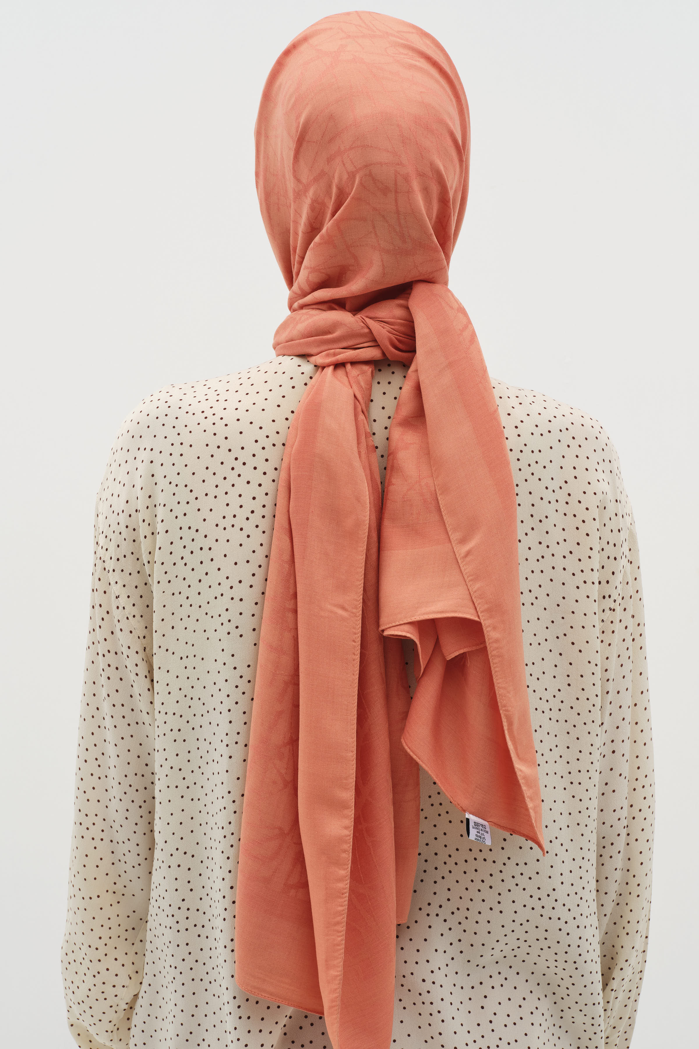 Natural Karışık Desen Şal - Oranj TUGBA