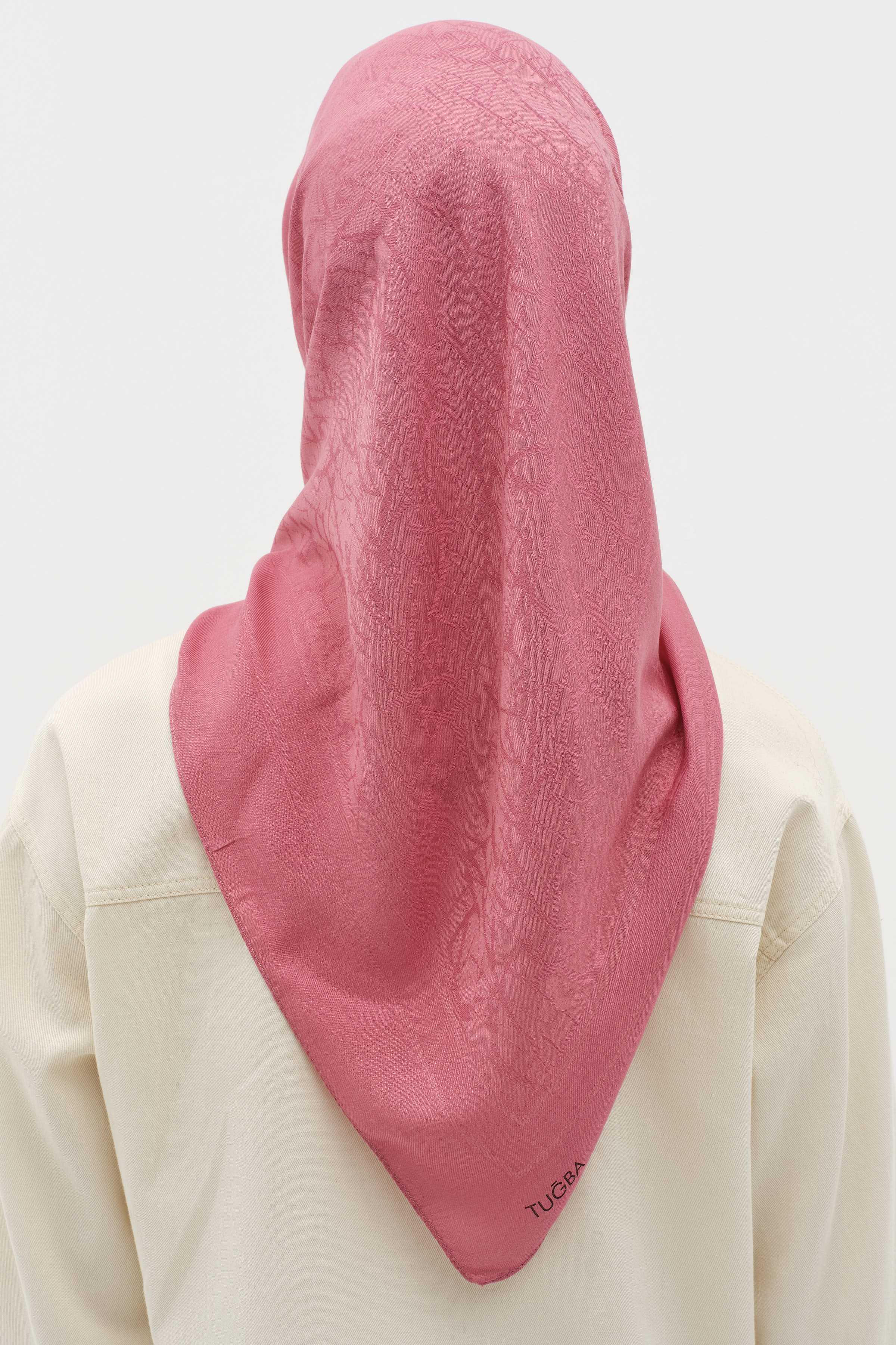 Natural Karışık Desenli Eşarp - Gül Kurusu TUGBA