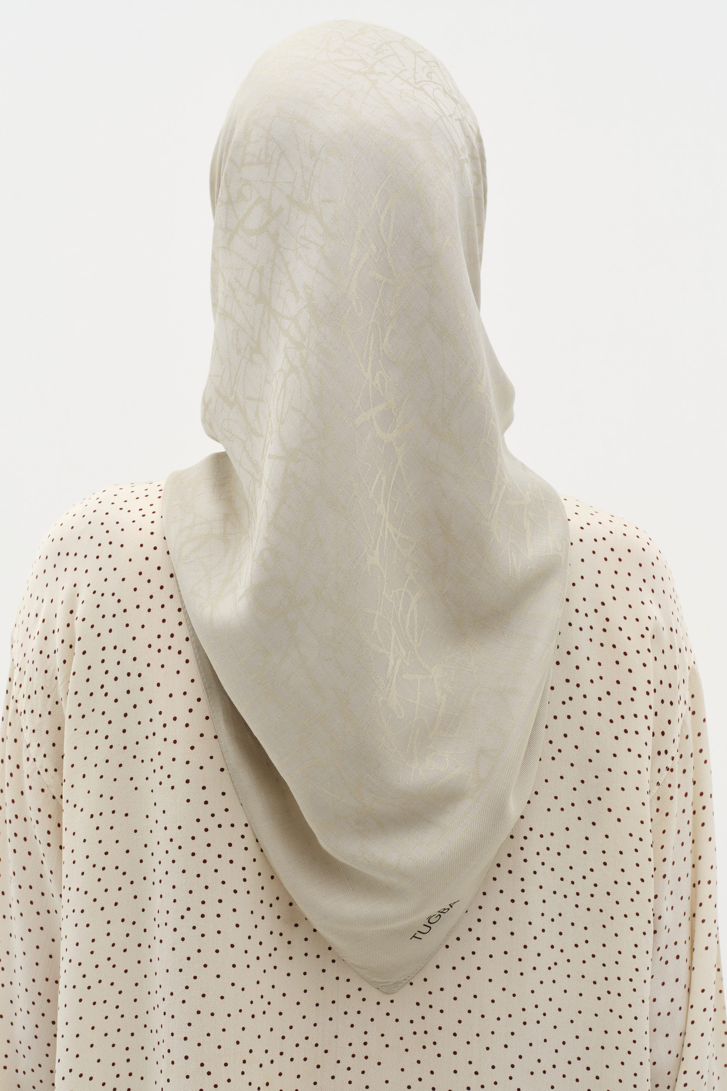 Natural Karışık Desenli Eşarp - Haki TUGBA