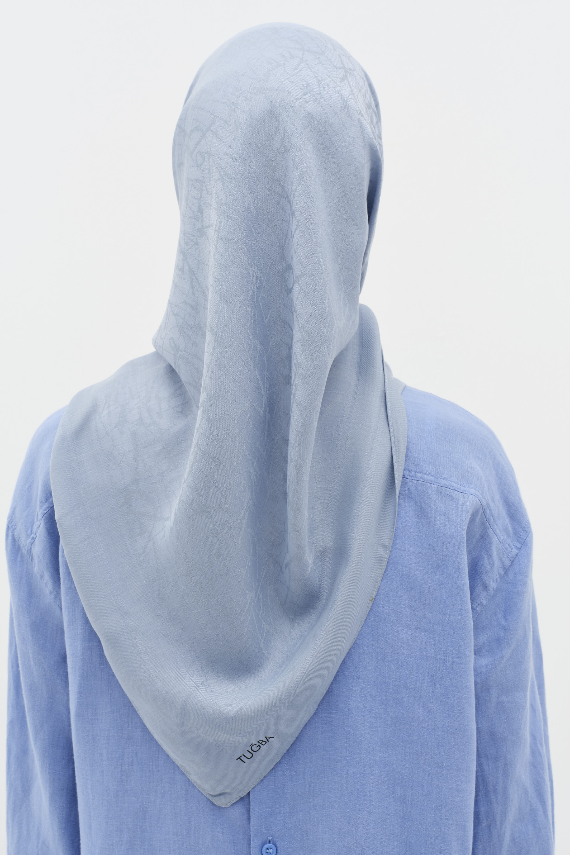 Natural Karışık Desenli Eşarp - İndigo TUGBA