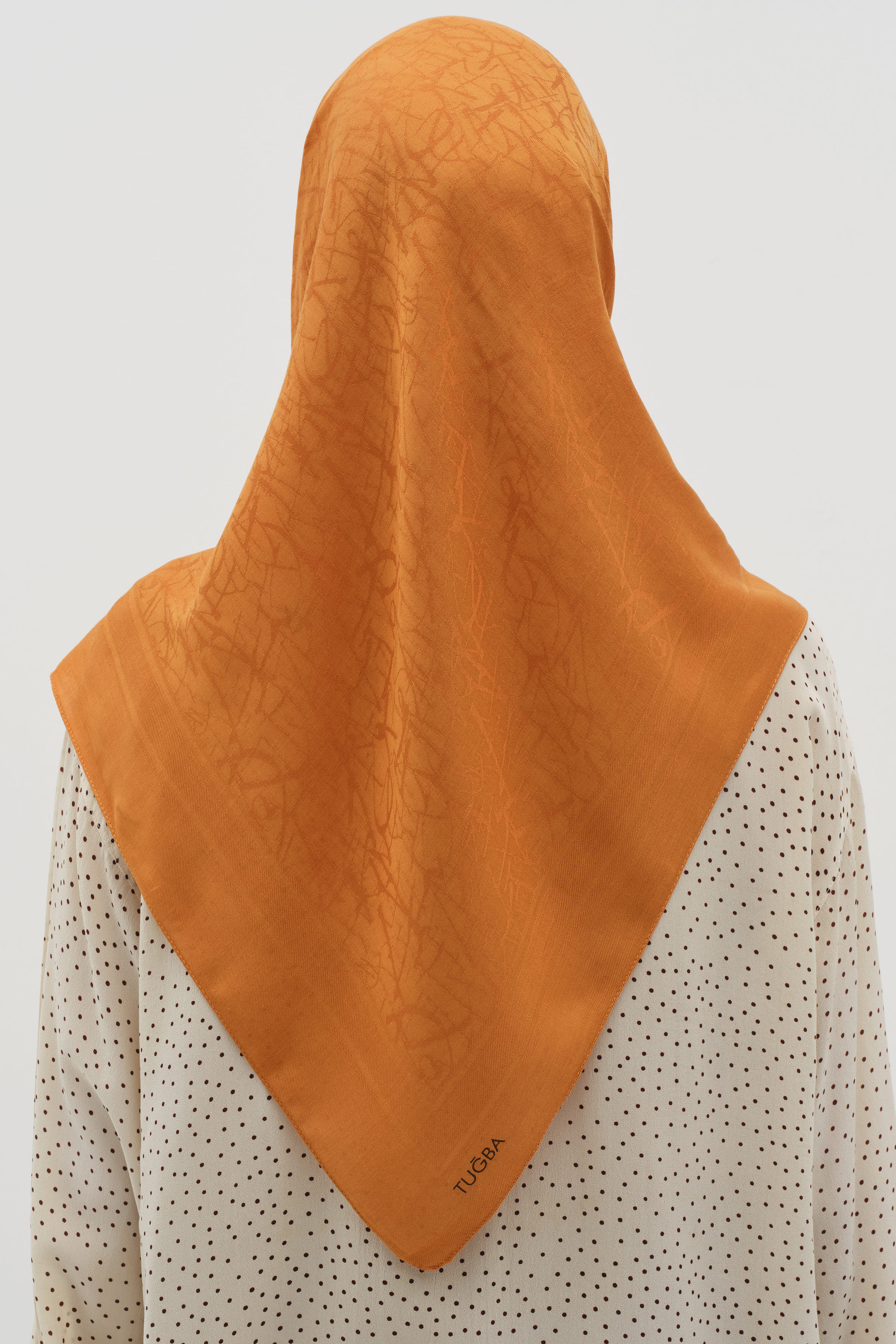 Natural Karışık Desenli Eşarp - Taba TUGBA