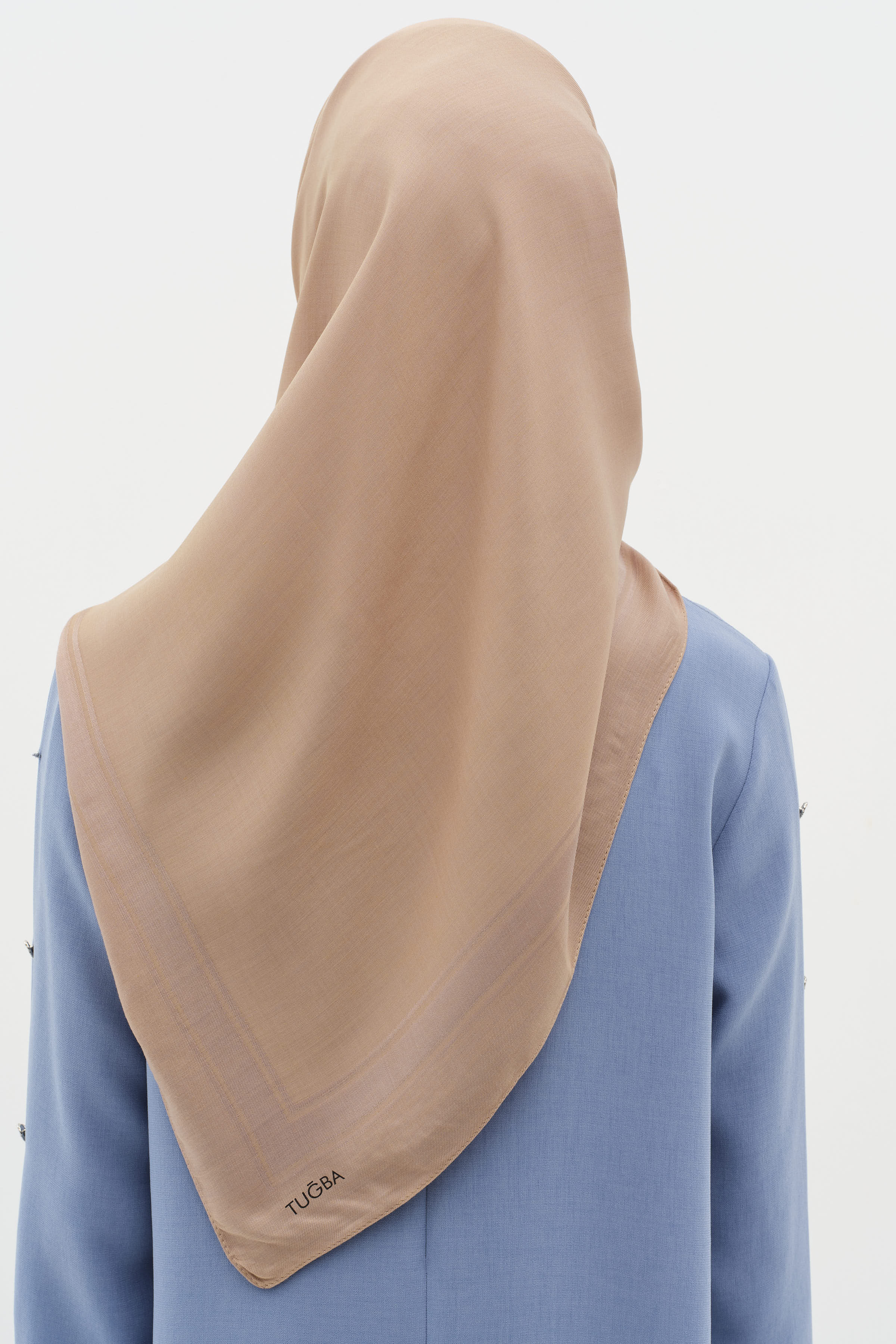 Natural Kenar Detaylı Eşarp - Açık Kahve TUGBA