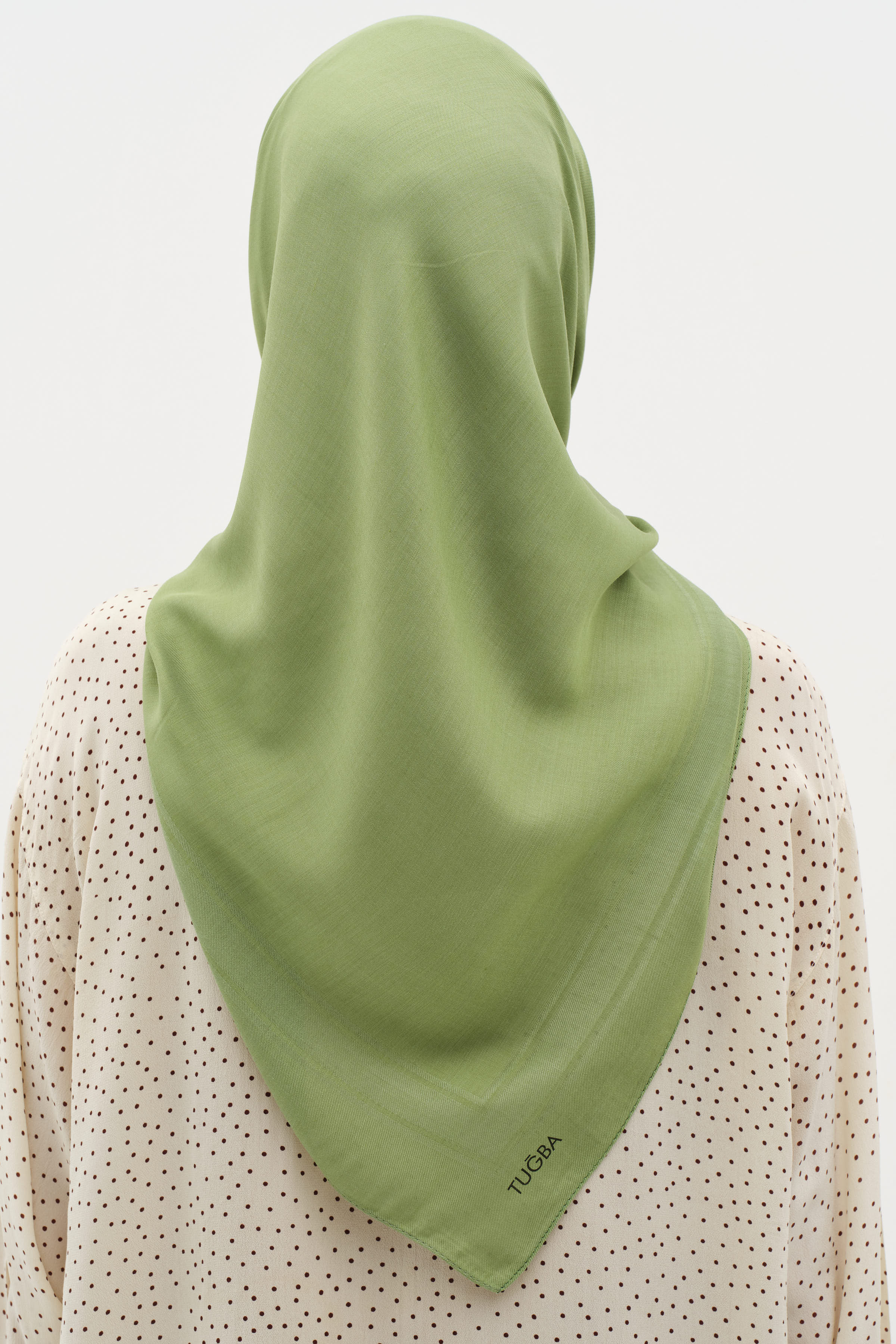 Natural Kenar Detaylı Eşarp - Göl Yeşili TUGBA