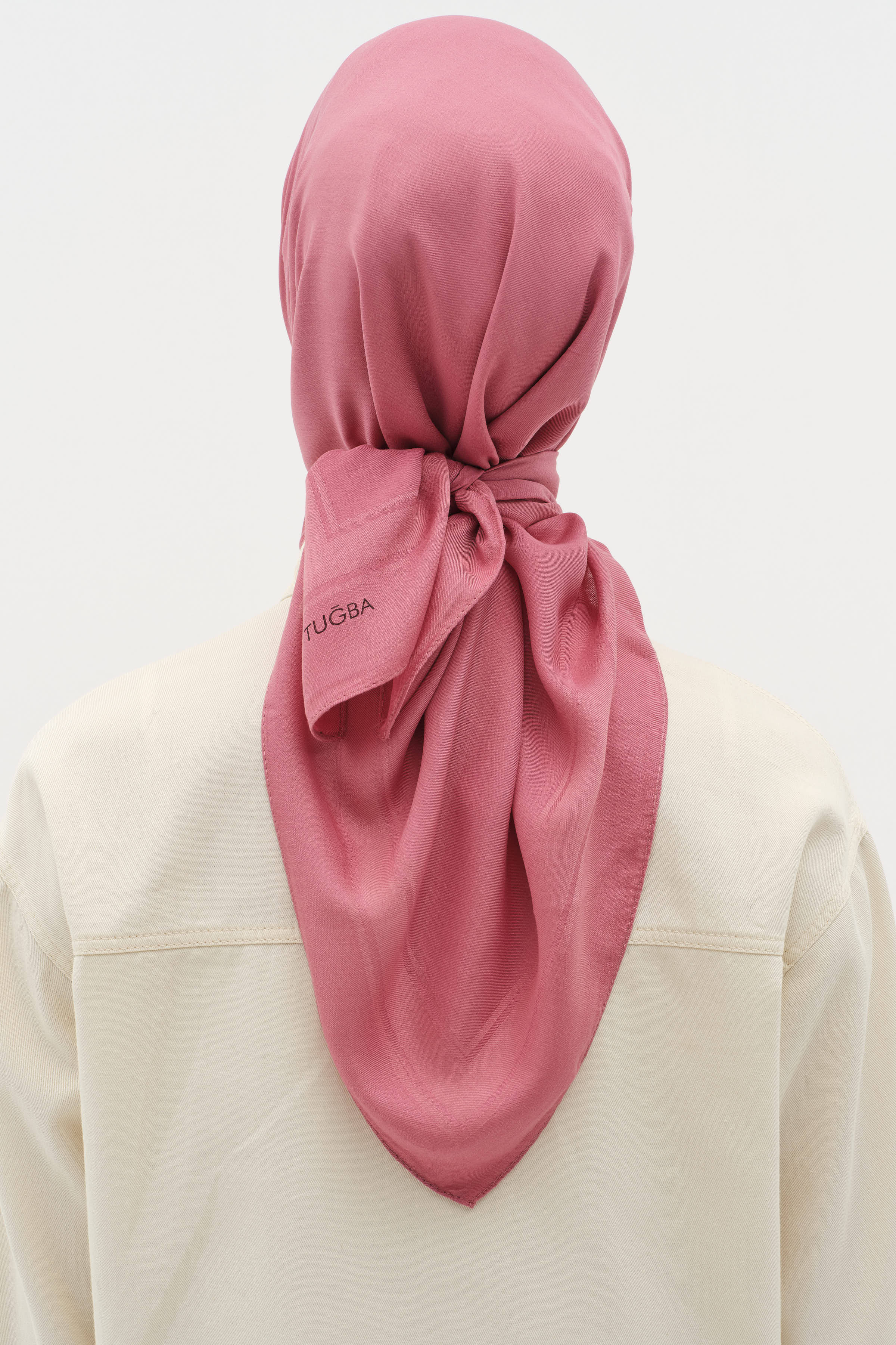 Natural Kenar Detaylı Eşarp - Gül Kurusu TUGBA