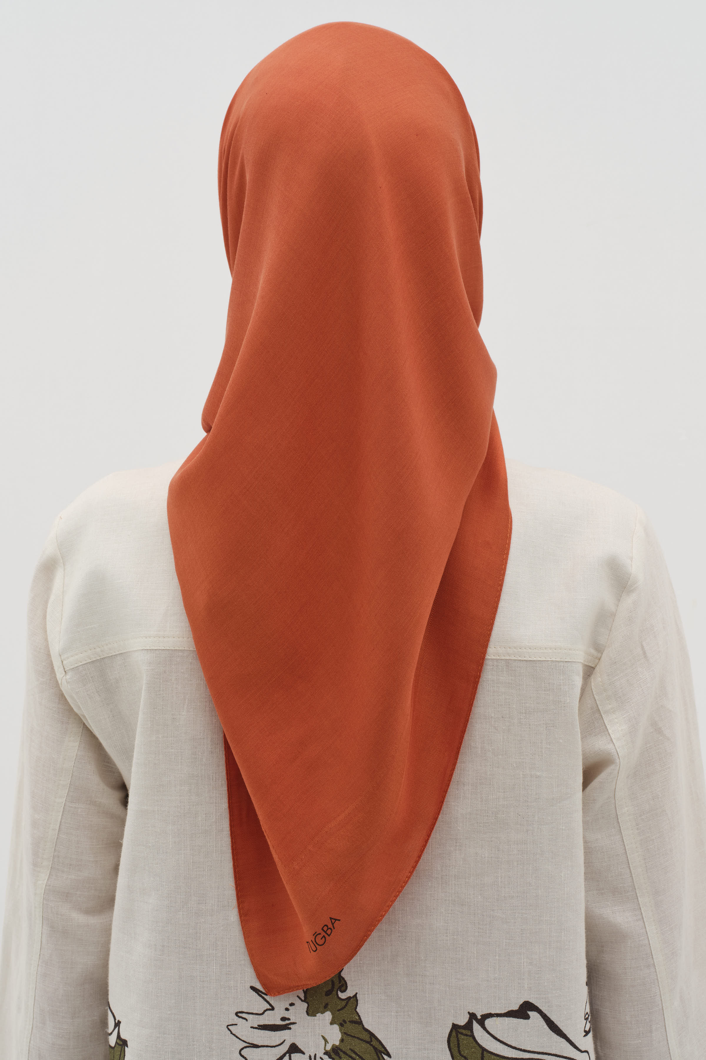 Natural Kenar Detaylı Eşarp - Kiremit TUGBA