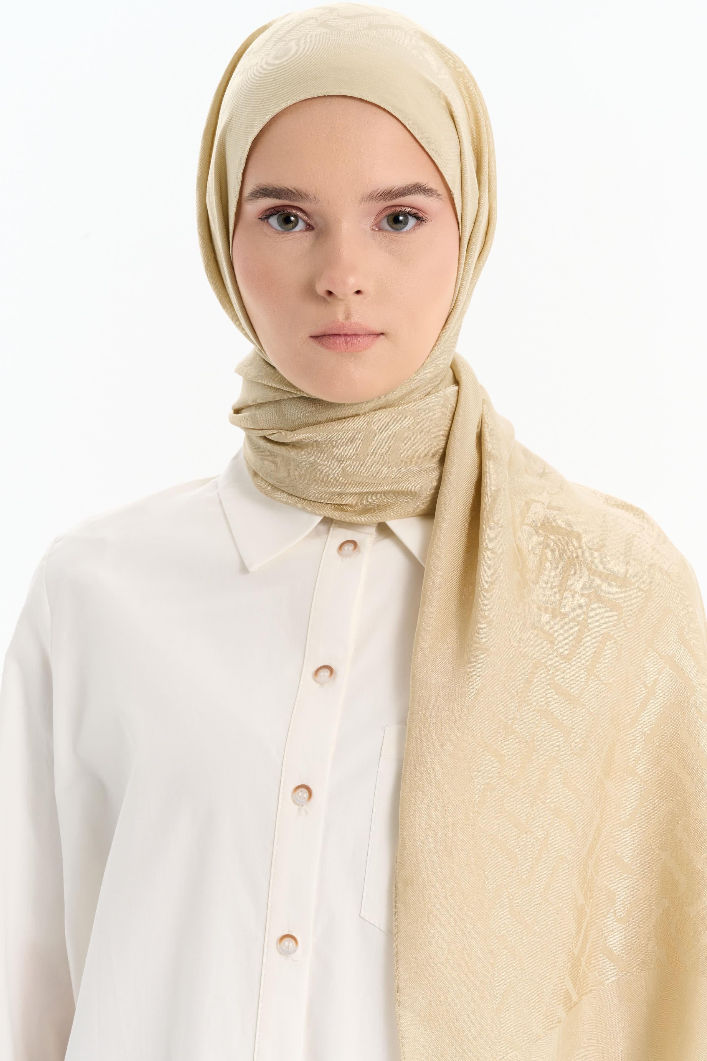 Natural T Desen Şal - Asit TUGBA