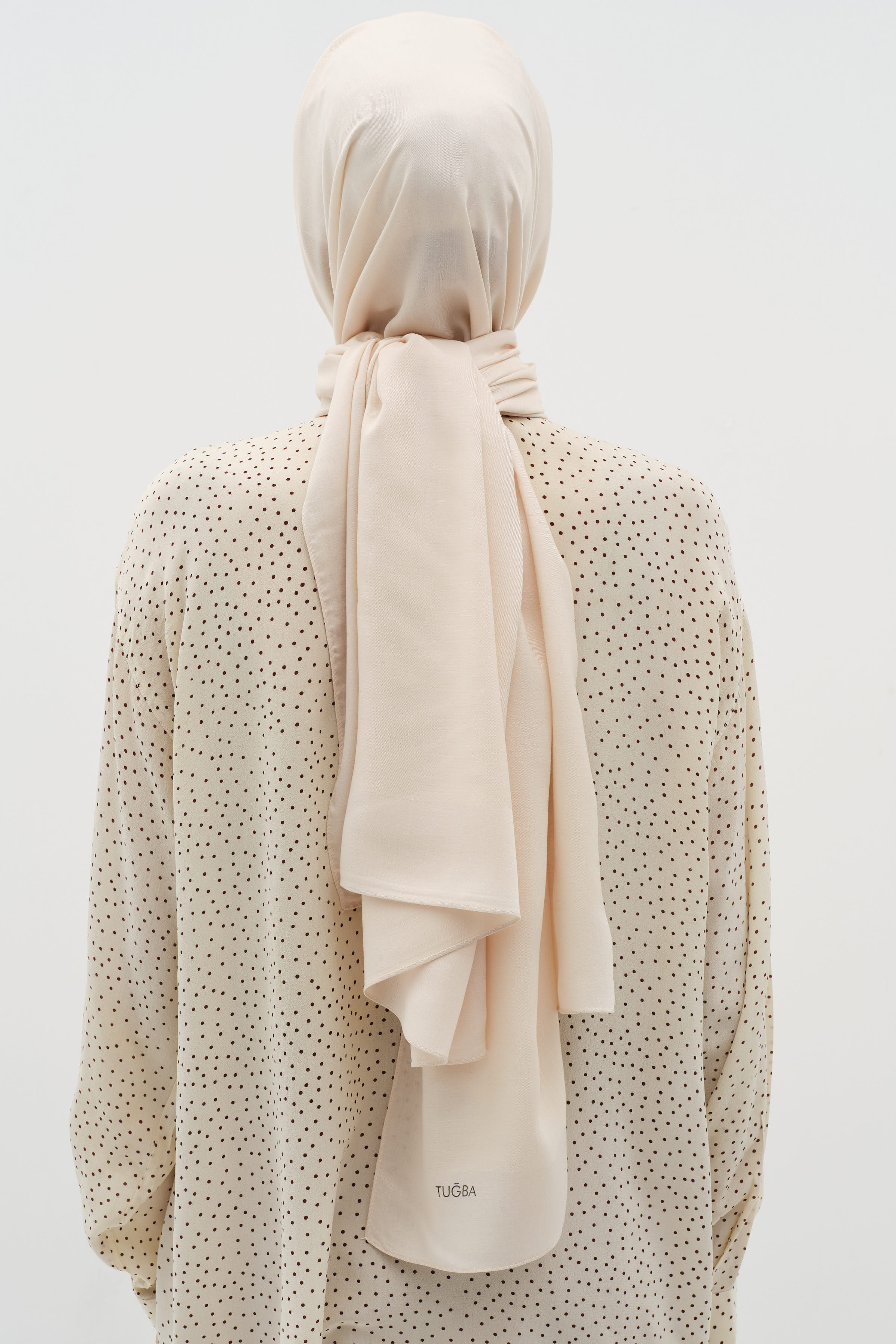 Natural Ton Sür Ton Kenarlı Şal - Bej TUĞBA